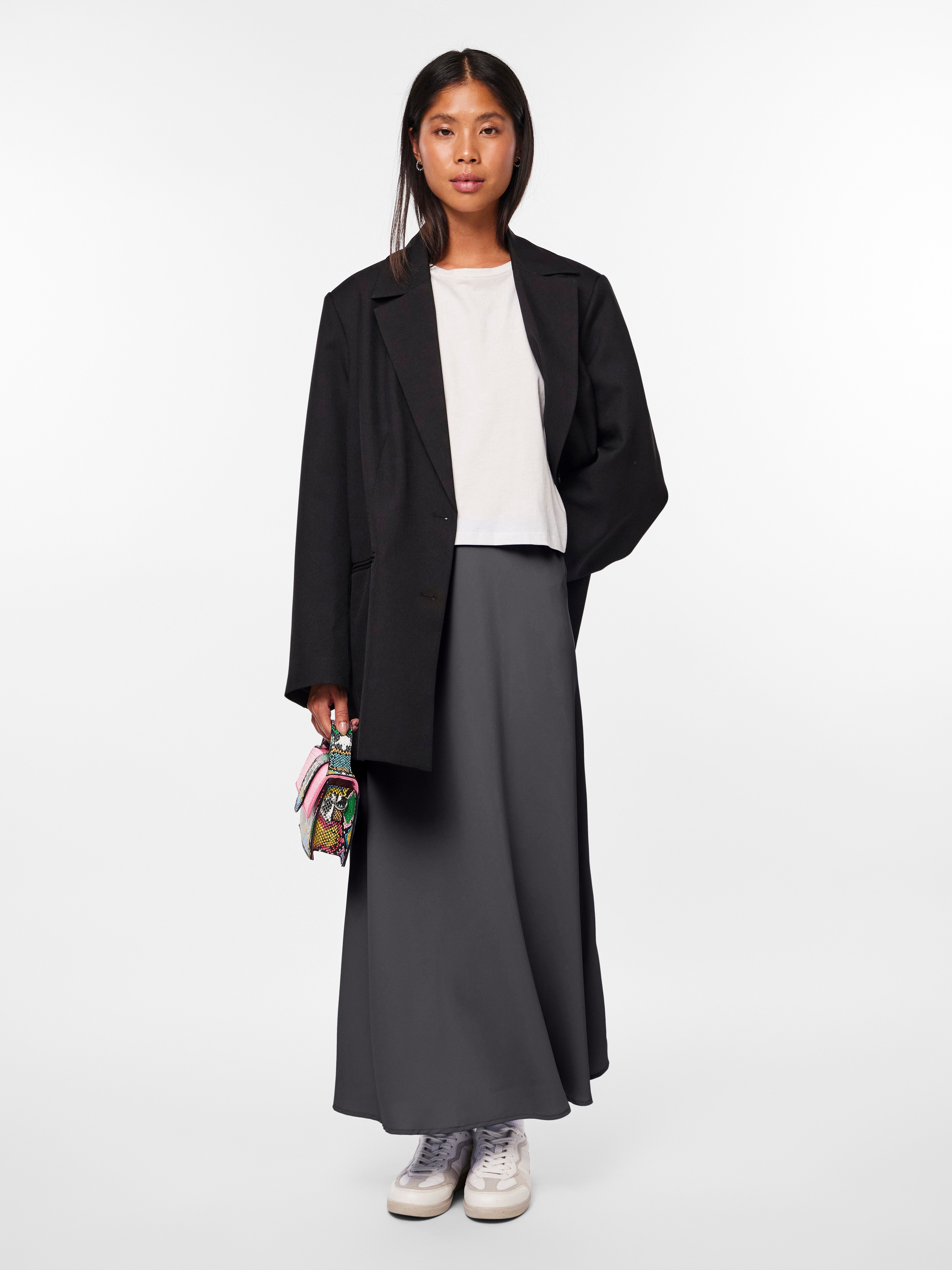 pieces Midirock PCFRANAN HW MIDI SKIRT NOOS BC