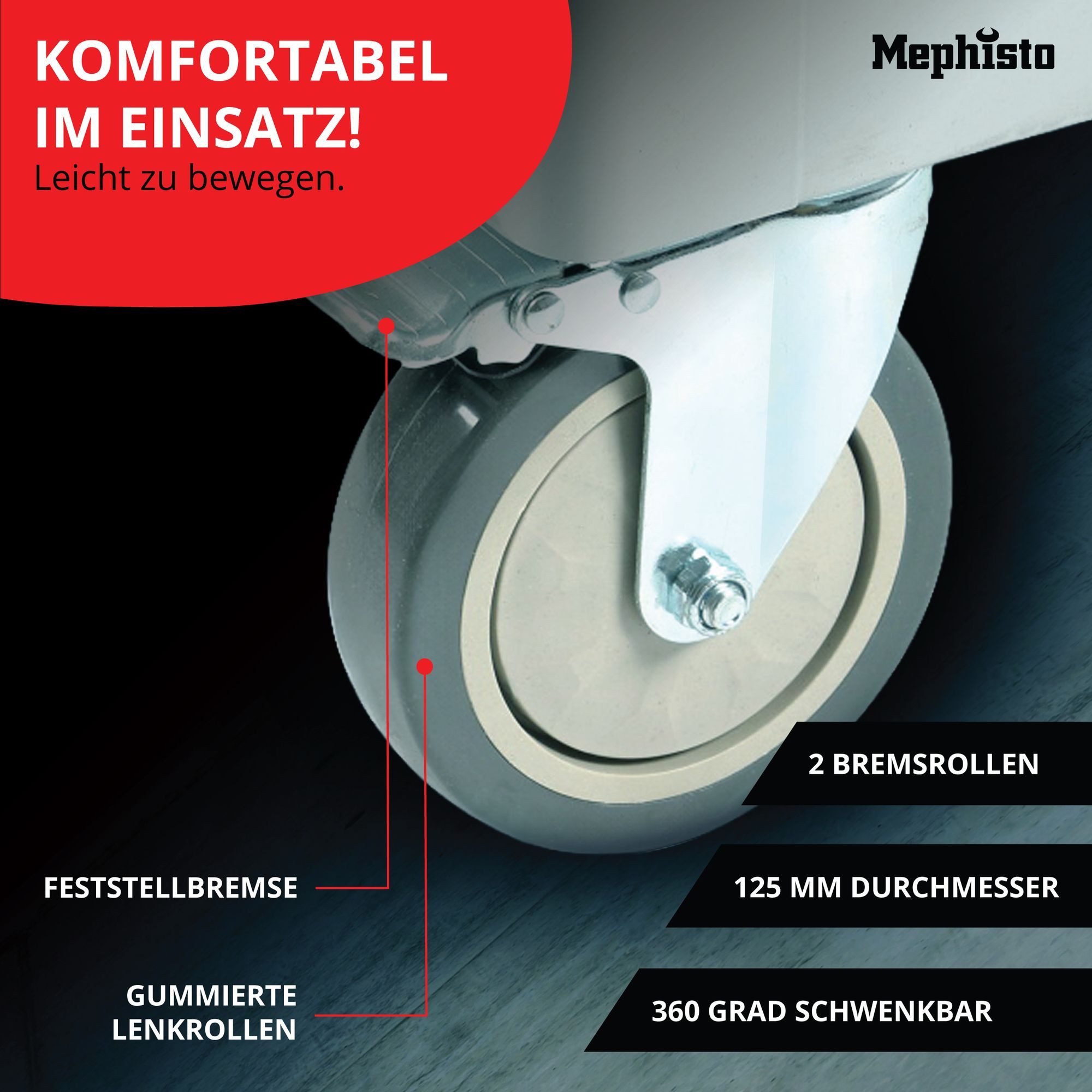 Mephisto-Tools Werkzeugwagen, (fertig montiert und bestückt), Schubladen abschließbar und bis je 35 kg belastbar, 2 Schlüssel inkl.