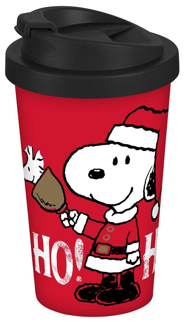 Geda Labels GmbH Coffee-to-go-Becher Coffee to go Becher Peanuts Ho Ho Ho 400ml, PP