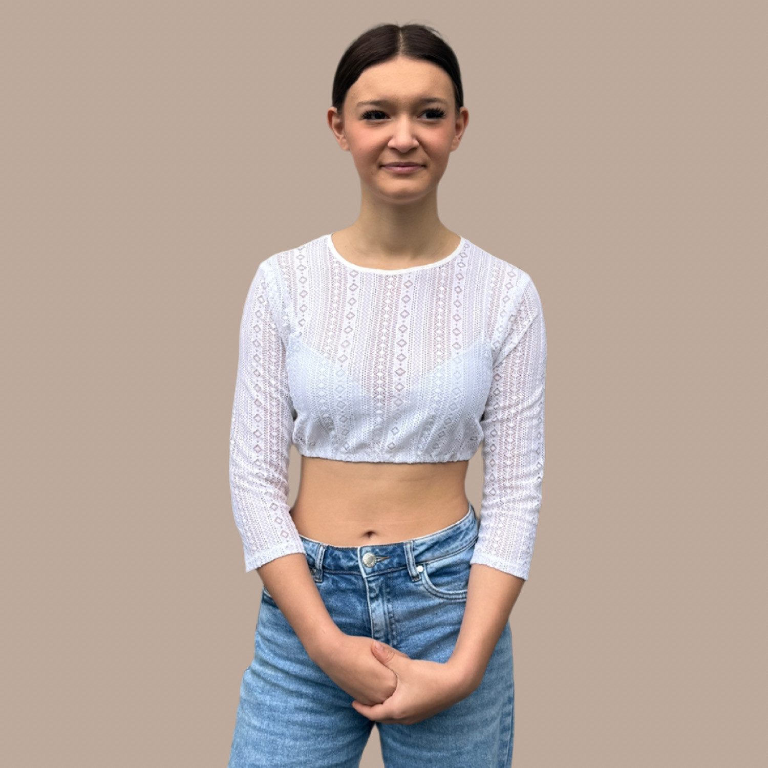 Ramona Lippert Dirndlbluse Lea 3/4 Arm Spitze günstig online kaufen