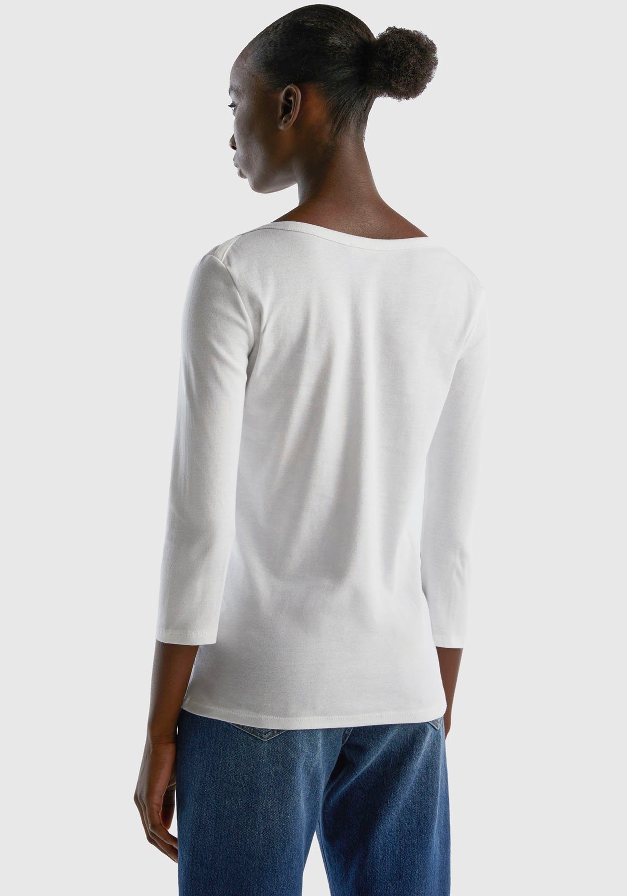 United Colors of Benetton 3/4-Arm-Shirt im kombistarken Basic-Look