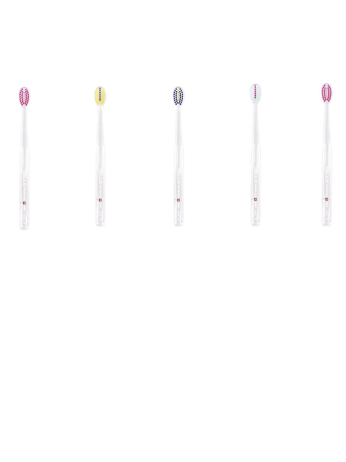 Tello GmbH Zahnbürste 5x TELLO Brush Ultra Soft 4920 Ortho - KFO Zahnbürste