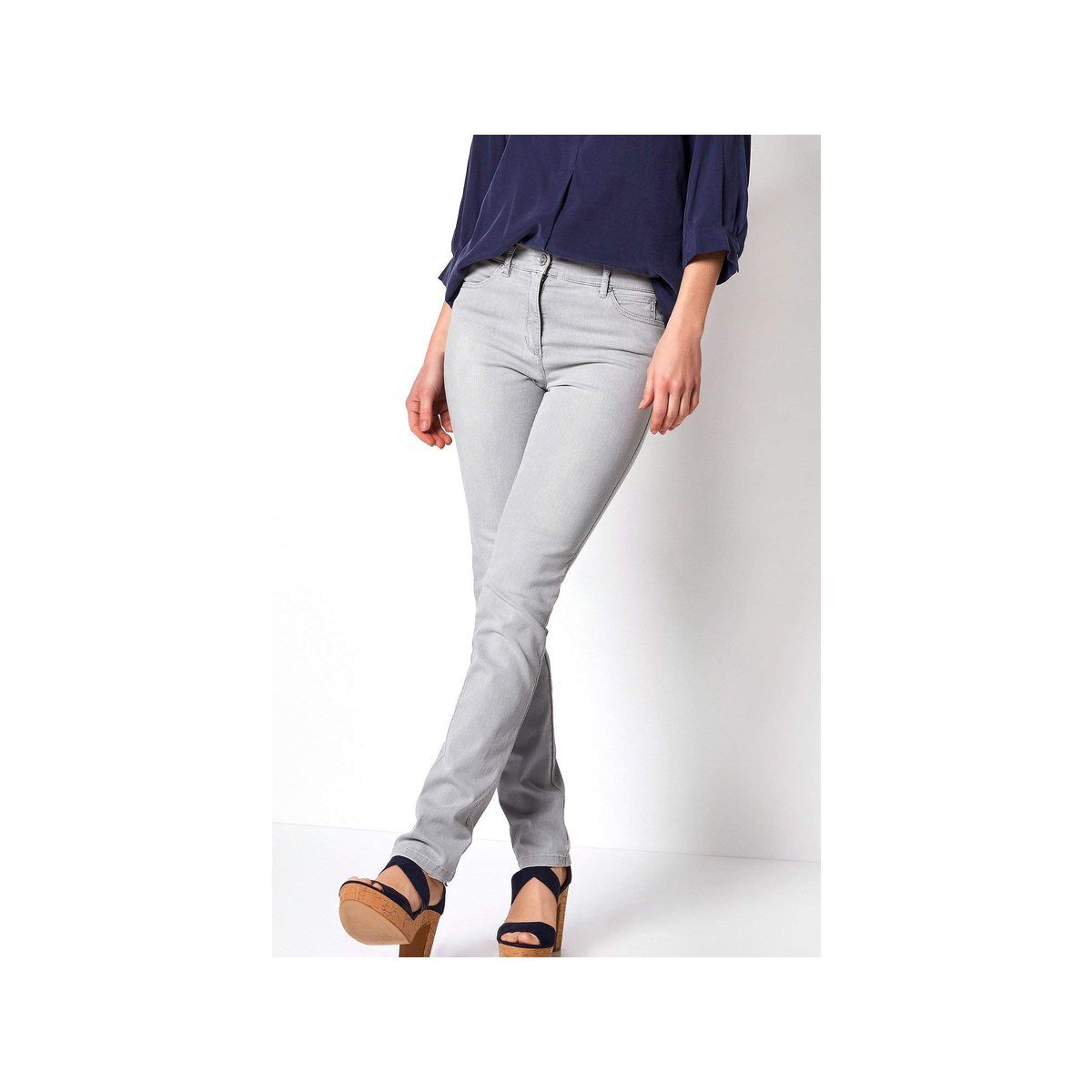 TONI 5-Pocket-Jeans grau (1-tlg) grey used