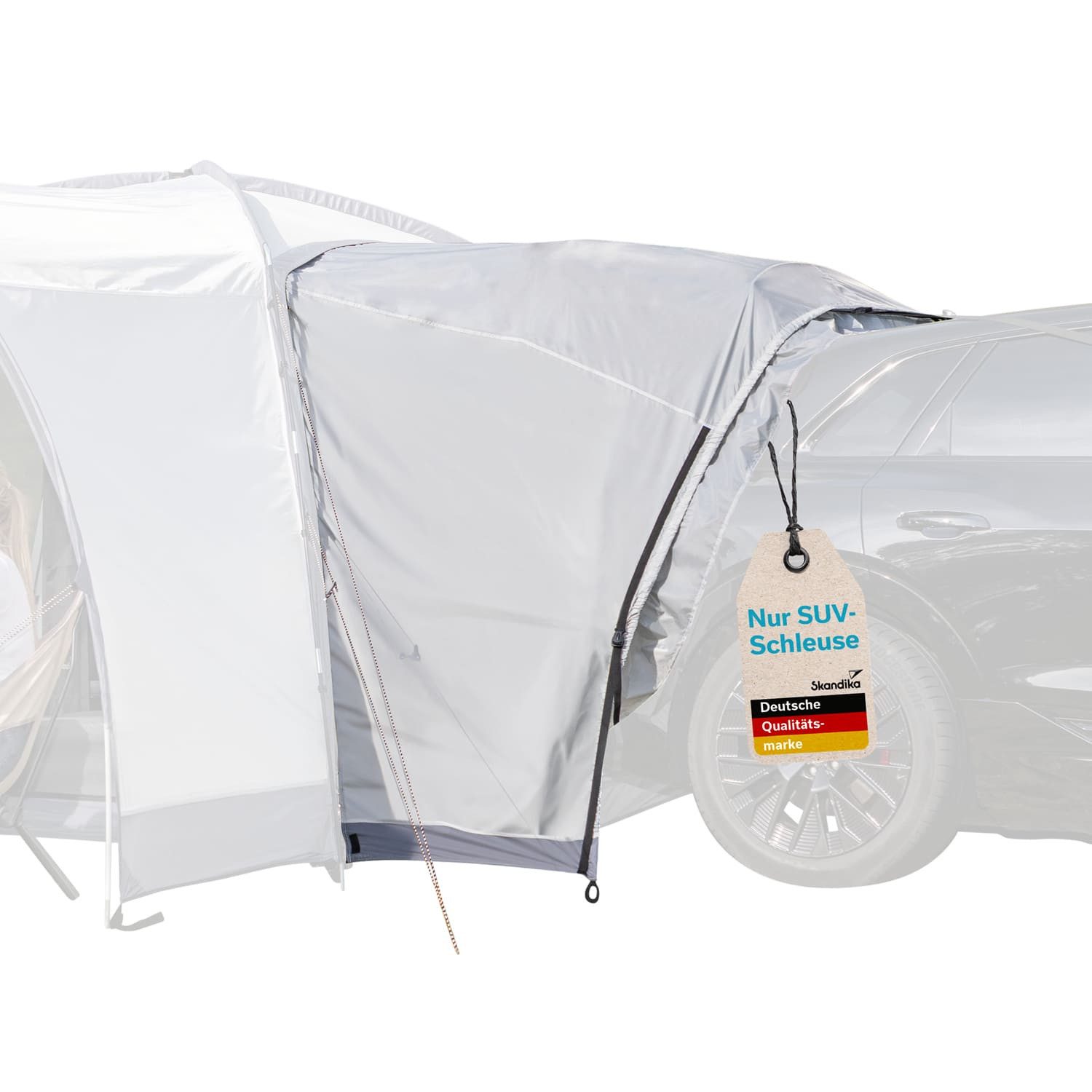 Skandika Vorzelt SUV-Schleuse für Kuppelzelt Pitea 4 Flex Protect, (Zeltverbindung mittels Reißverschlüsse (Zelt separat erhältlich), Autozelt Schleuse für SUV Heckklappe, Wassersäule 5000 mm, UPF 50+