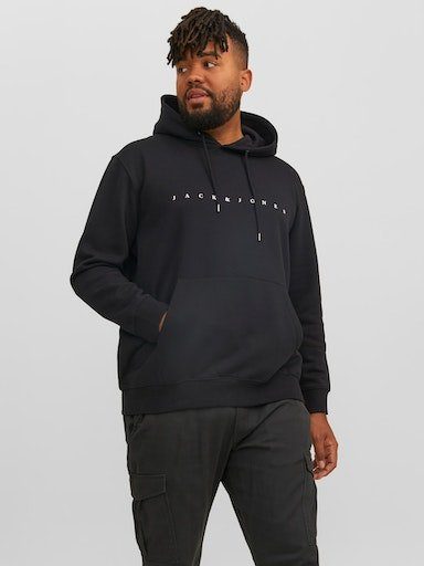 Jack & Jones PlusSize Kapuzensweatshirt JJESTAR JJ SWEAT HOOD NOOS PLS black