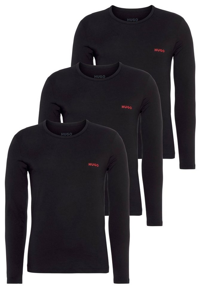 HUGO Langarmshirt LS-SHIRT RN TRIPLET (Set, 3er Pack)