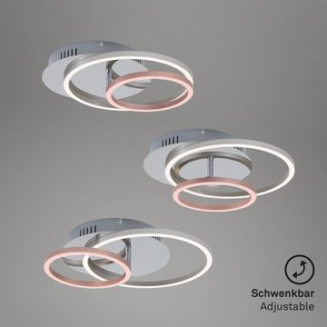 Briloner Leuchten LED Deckenleuchte 3222-018, LED fest verbaut, Warmweiß, Deckenlampe dimmbar und drehbar 3000K 39x30x8cm