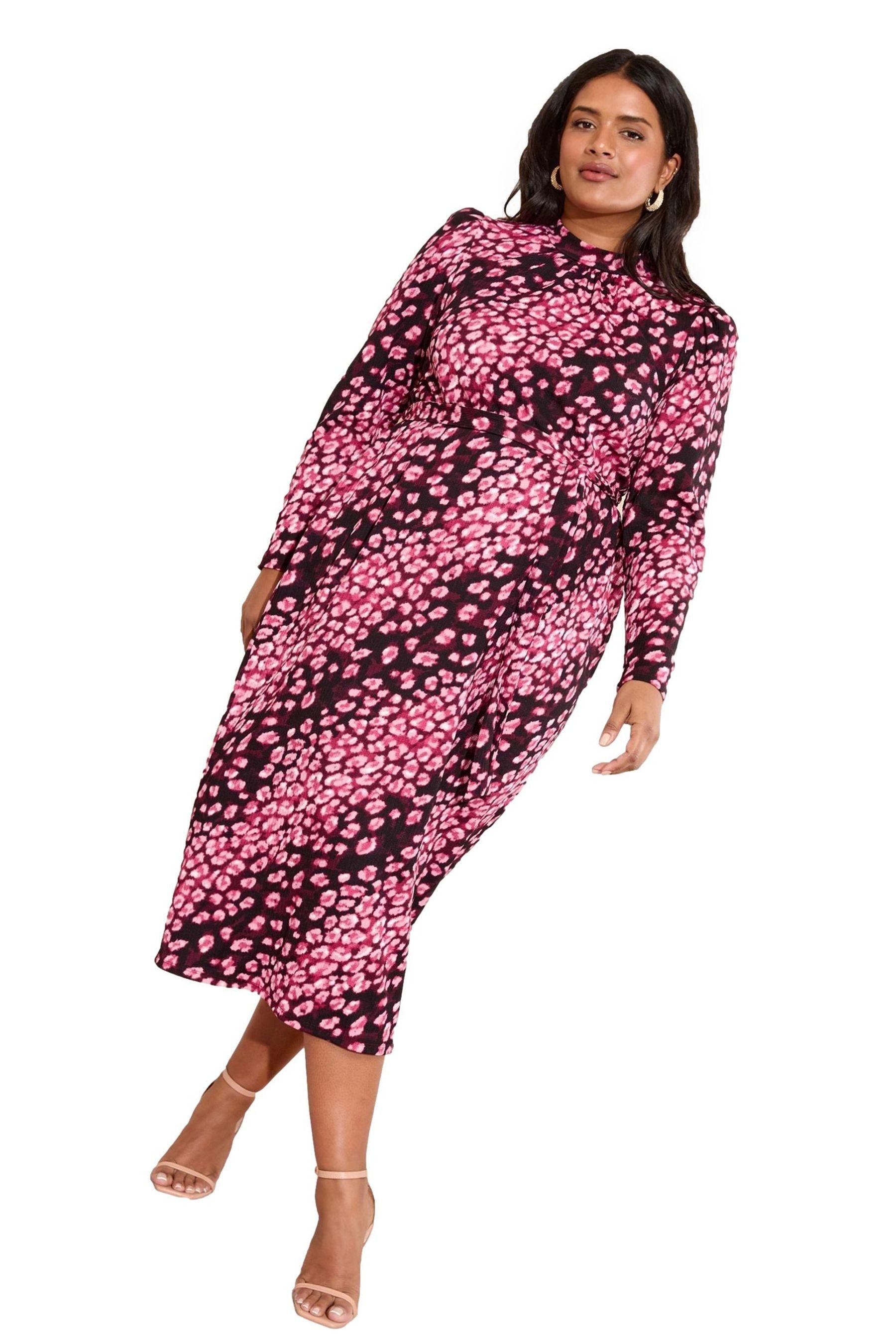Midikleid Friends Like These Midikleid im Knitterlook, Curve