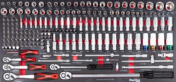 Mephisto-Tools Werkzeugwagen, (umfangreich bestückt), 9 abschließbare Schubladen, Werkzeug ist aus hochwertigem CRV