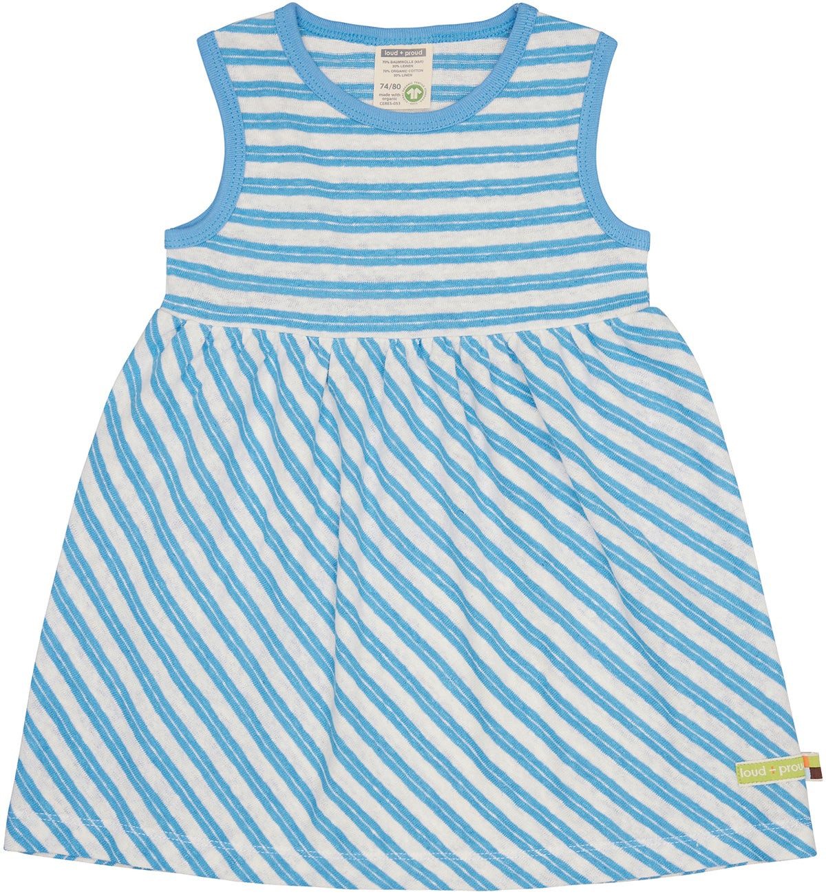 loud + proud Jerseykleid aus Biobaumwolle mit Leinen, GOTS