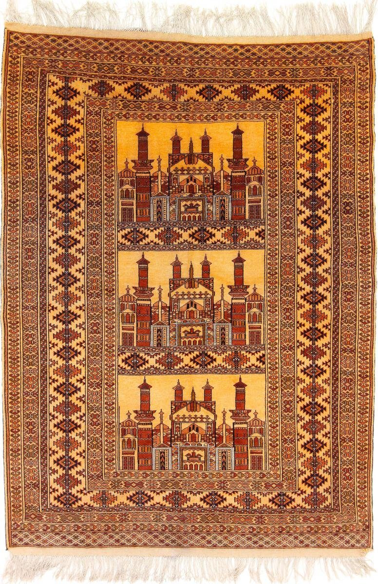 Orientteppich Turkaman 132x178 Handgeknüpfter Orientteppich / Perserteppich, Nain Trading, rechteckig, Höhe: 6 mm