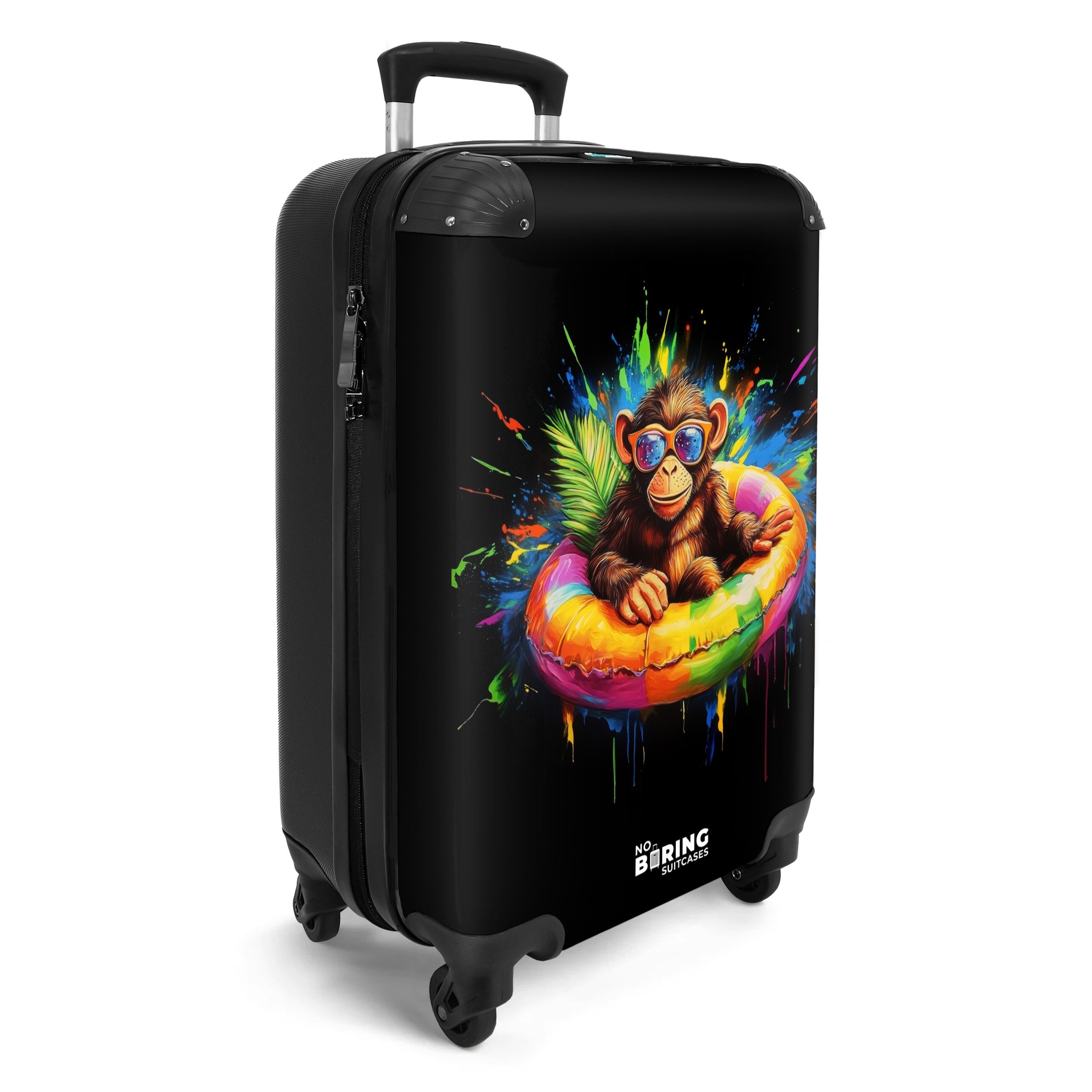 NoBoringSuitcases.com© Hartschalen-Trolley Sommeräffchen mit buntem Schwimm günstig online kaufen