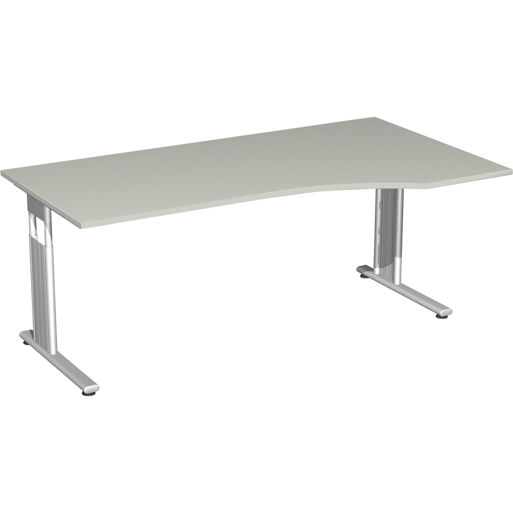 geramöbel Schreibtisch Schreibtisch Flex rechts S-617305-LS C-Fuß lichgrau/silber