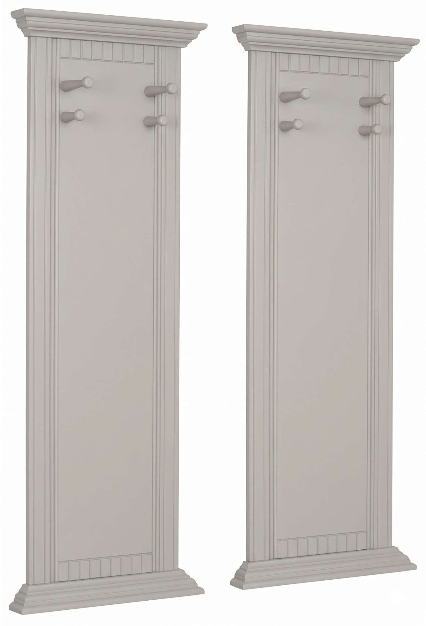 OTTO home Garderobenpaneel Rustic, Set aus 2 Paneelen, Landhausstil (2 St), aus massiver Kiefer, mit dekorativen Fräsungen