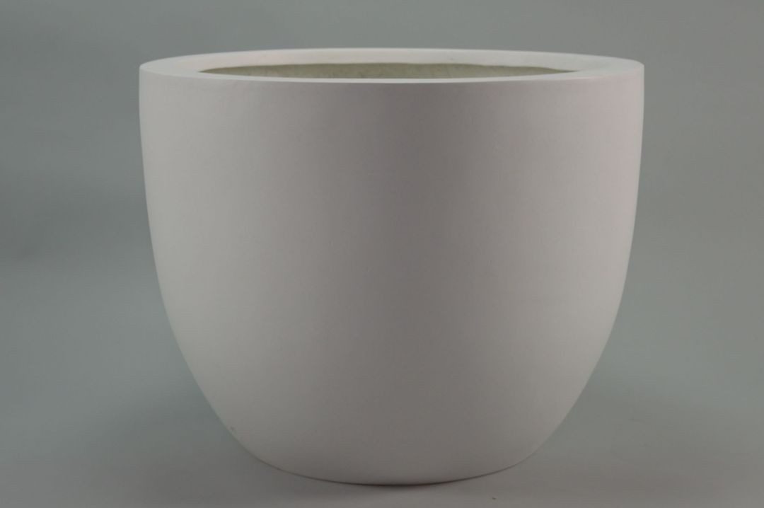 Elegant Einrichten Pflanzkübel Fiberglas rund konisch D40xH31cm perlmutt we günstig online kaufen