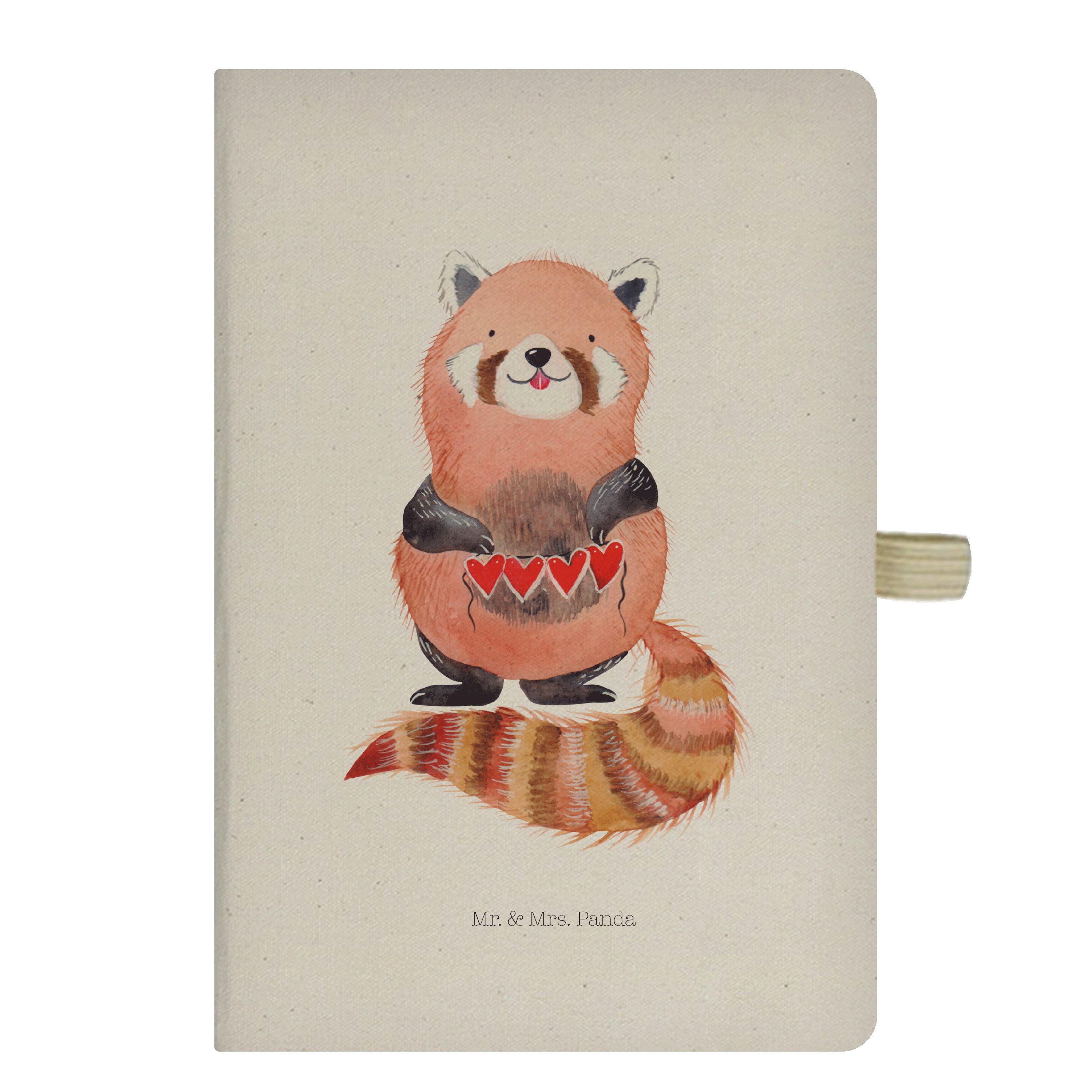 Mr. & Mrs. Panda Notizbuch Roter Panda - Transparent - Geschenk, Tiermotive, Tiere, Notizheft, N Mr. & Mrs. Panda