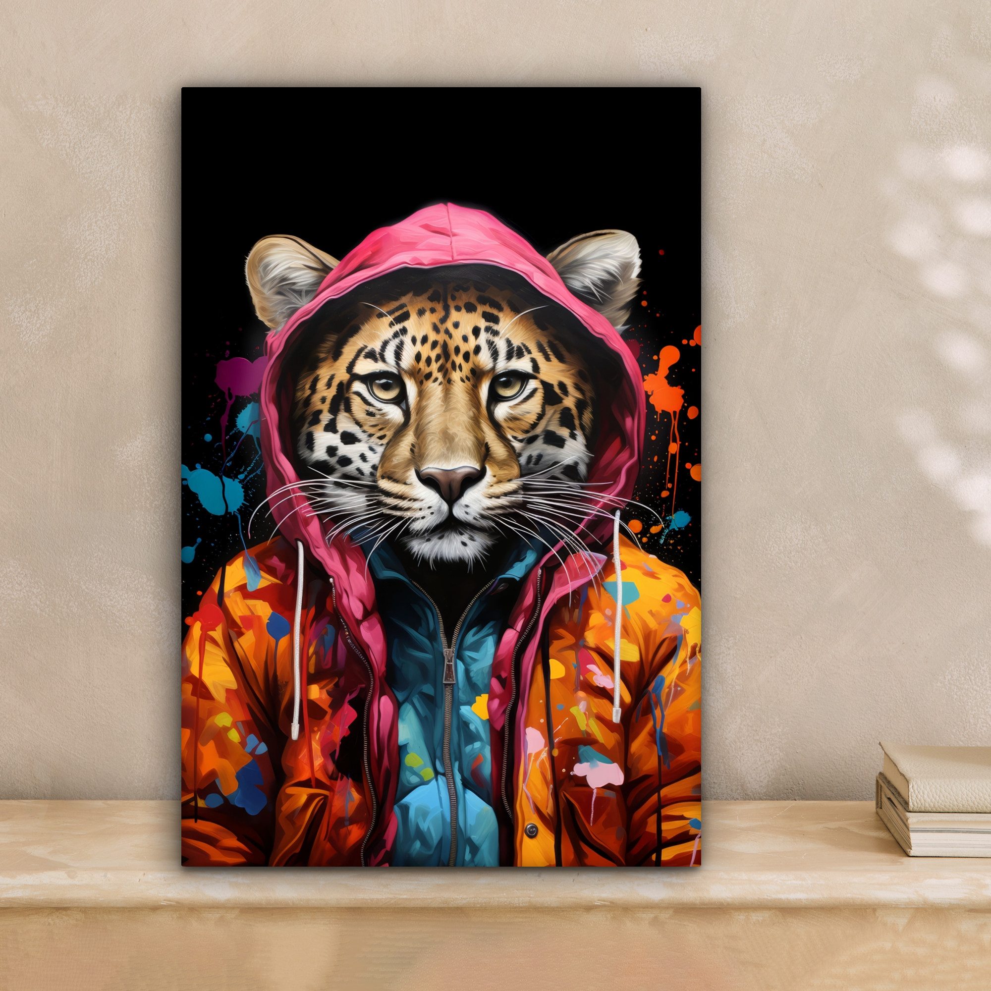 OneMillionCanvasses® Leinwandbild Graffiti - Leopard - günstig online kaufen