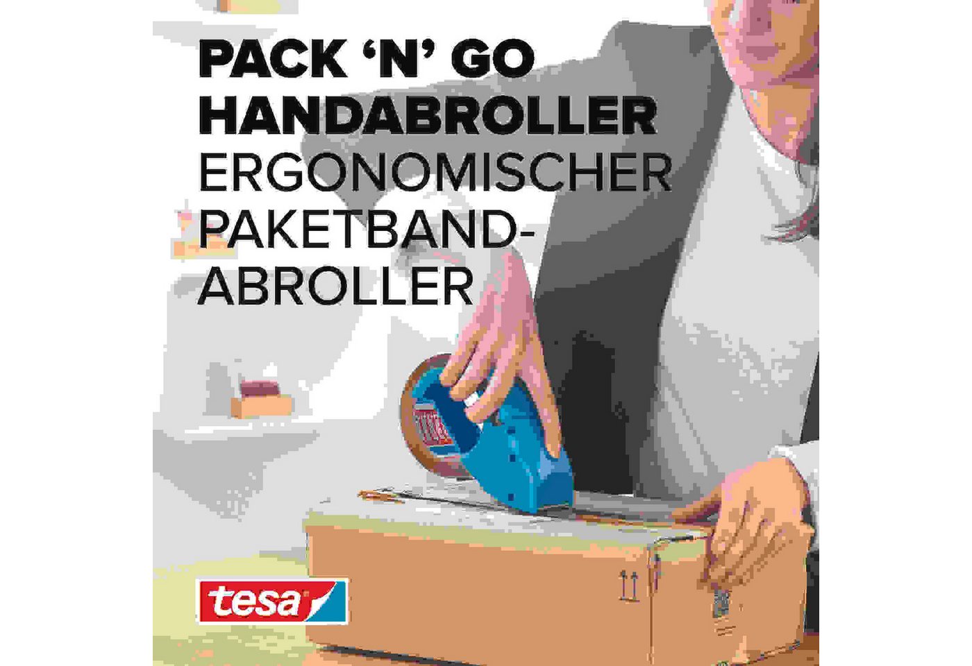 Thumbnail - tesa Klebeband tesapack Abroller (Packung, 1-St) Packbandabroller für sicheres Verpacken - für Packband bis 48 mm