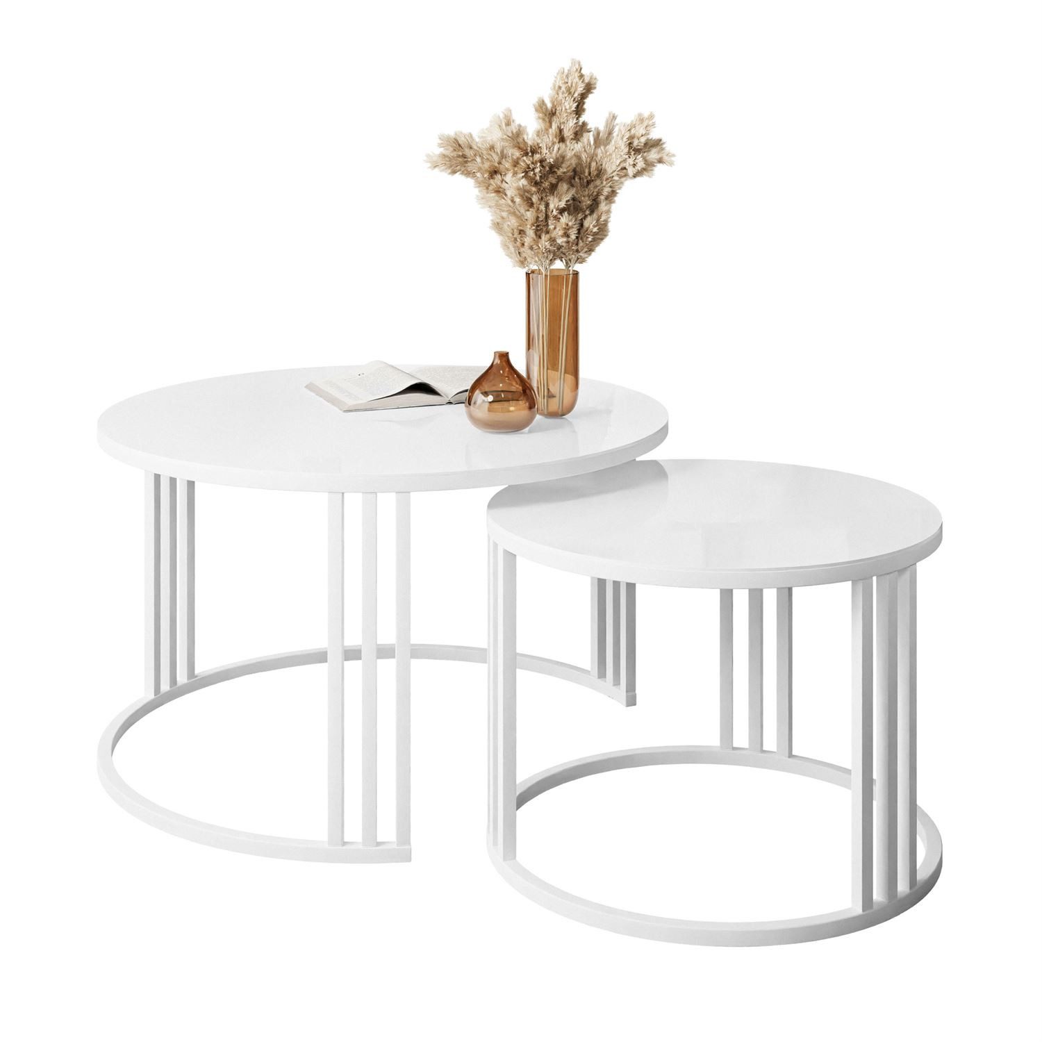 Lookway Couchtisch LORI GLASS 2in1 mit eleganter Tischplatte aus Glas (2er günstig online kaufen