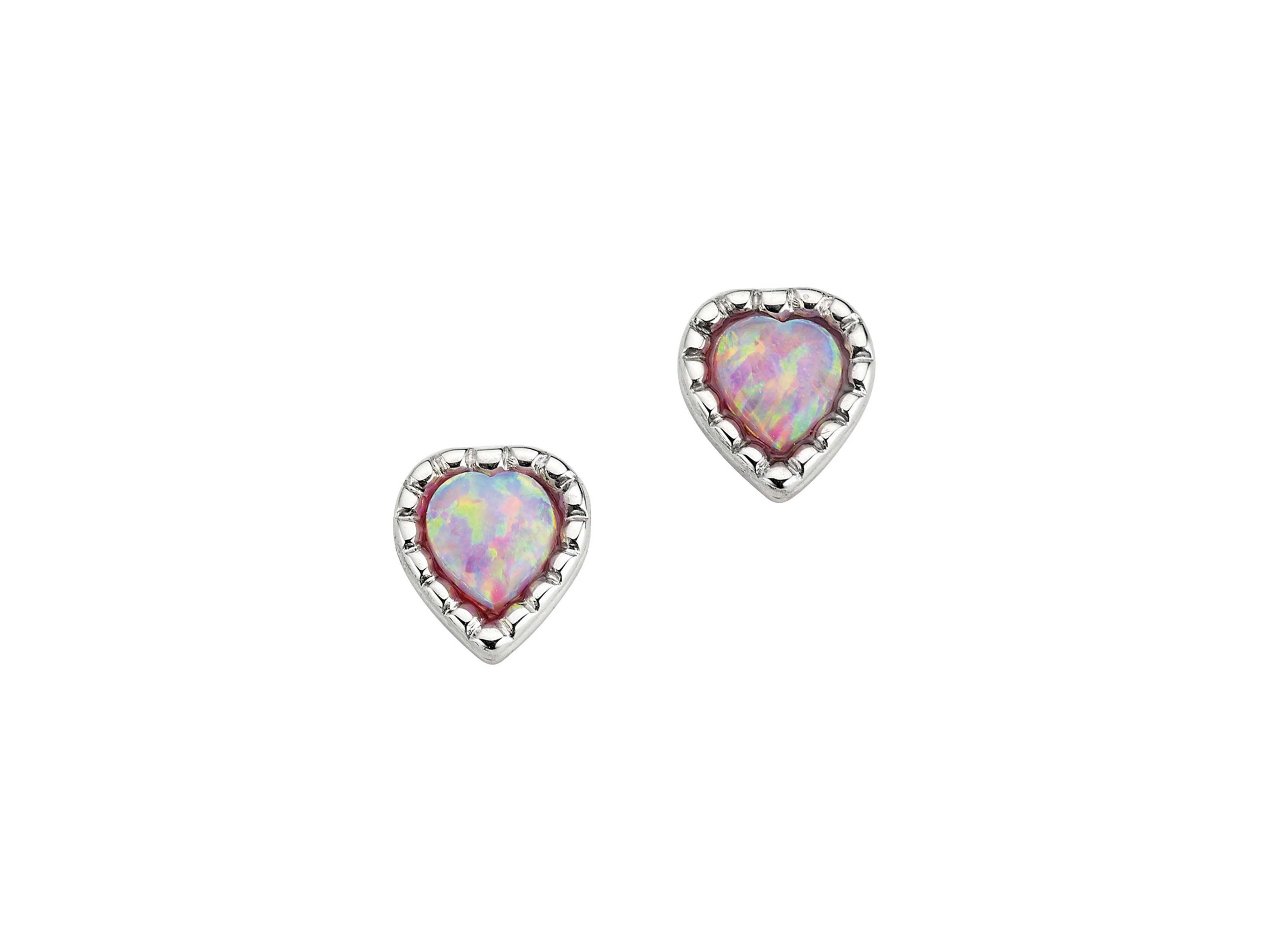 Firetti Paar Ohrstecker Schmuck Geschenk Silber 925 Ohrschmuck Ohrringe Opal, mit Opal (synth)