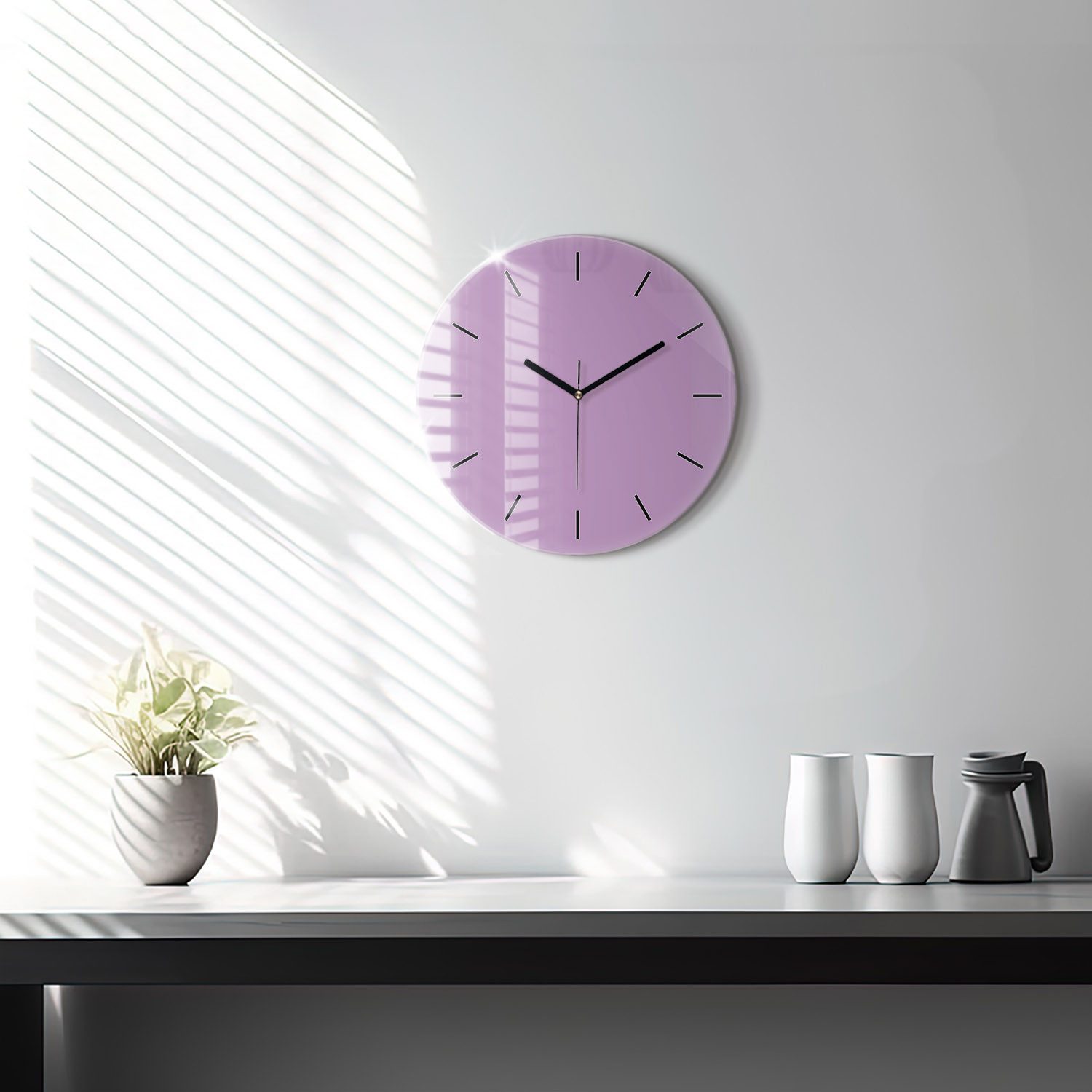 Tulup Wanduhr Glasrunde Uhr Moderne Glaswanduhr günstig online kaufen