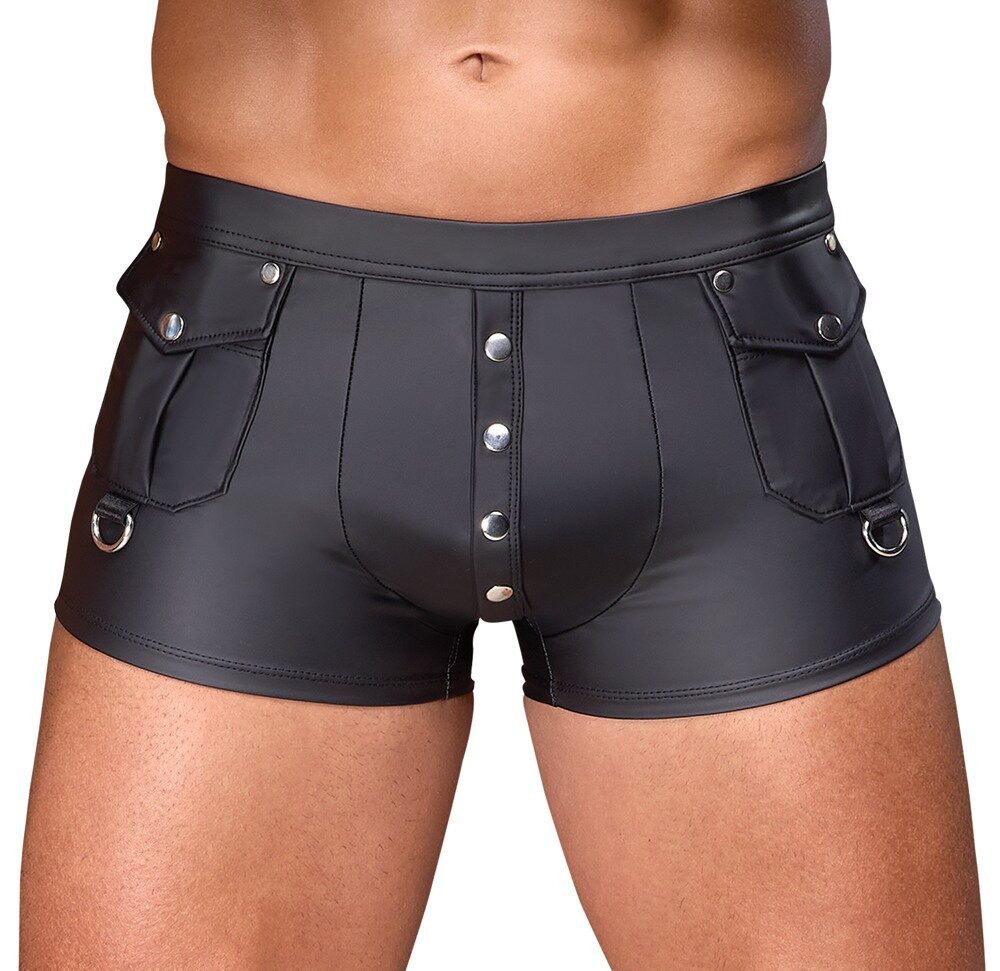 NEK Boxershorts Boxershorts mit Druckknöpfen und Taschen - schwarz (1-St) B günstig online kaufen