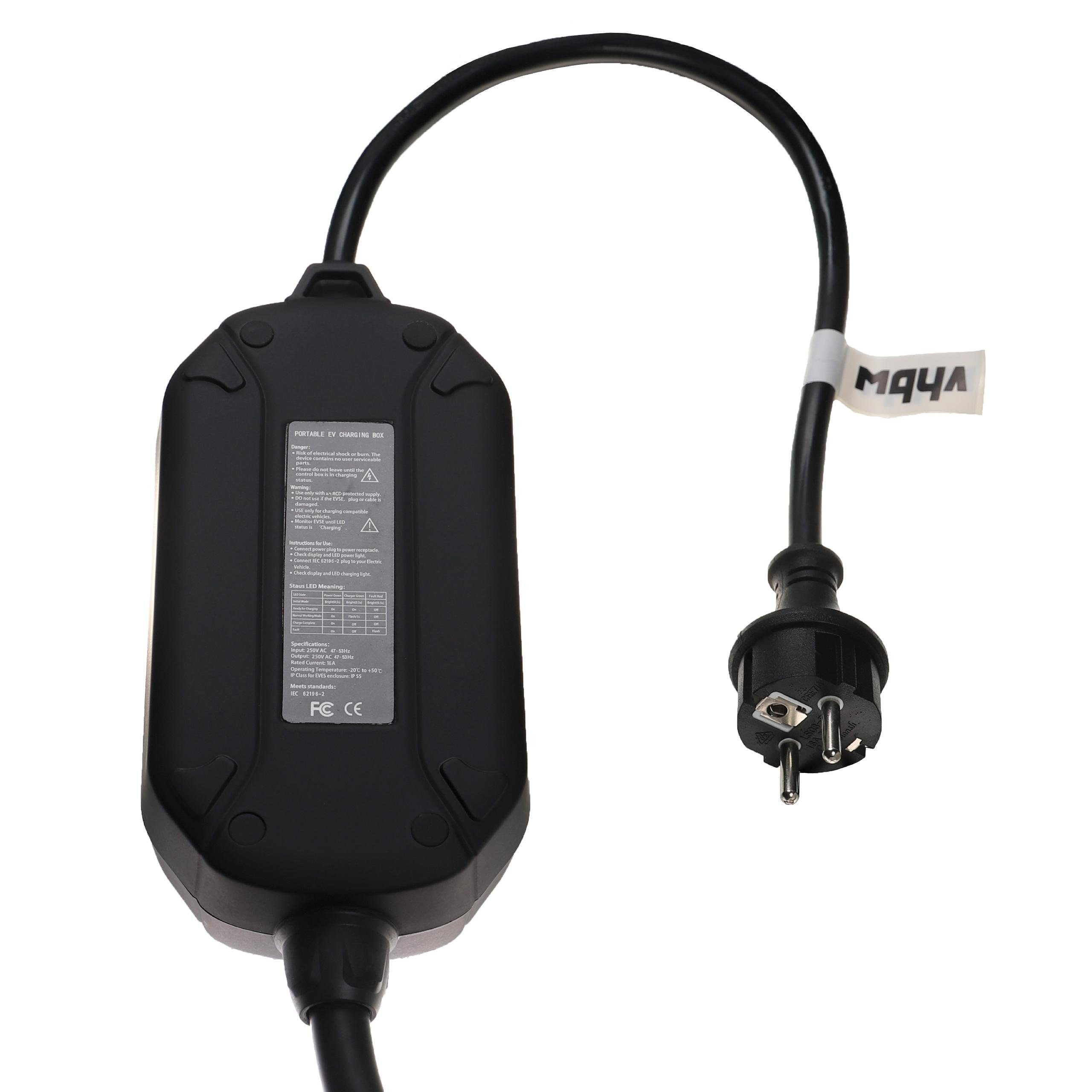 vhbw passend für Dacia / Spring Elektroauto Plug-in-Hybrid Elektro-Kabel