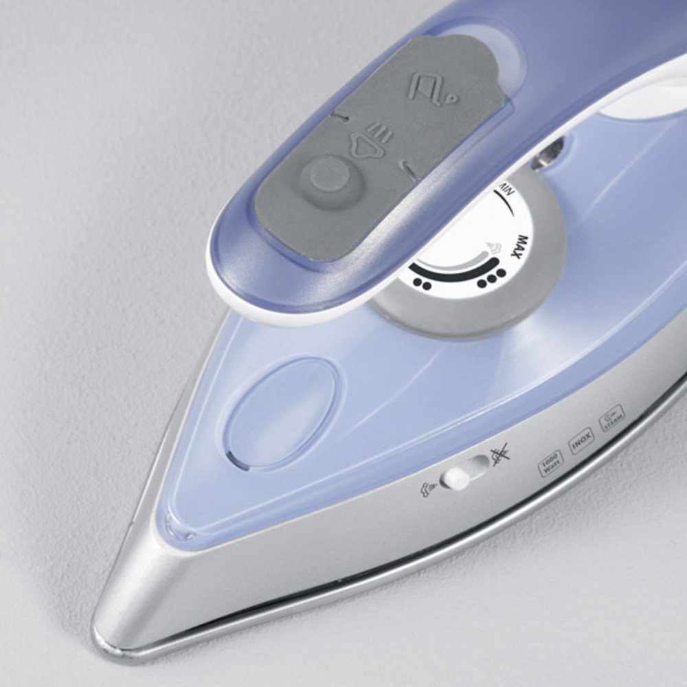 Severin Dampfbügeleisen Severin BA 3234 Reisebügeleisen Silber-Blau 1000 W, 1000.00 W