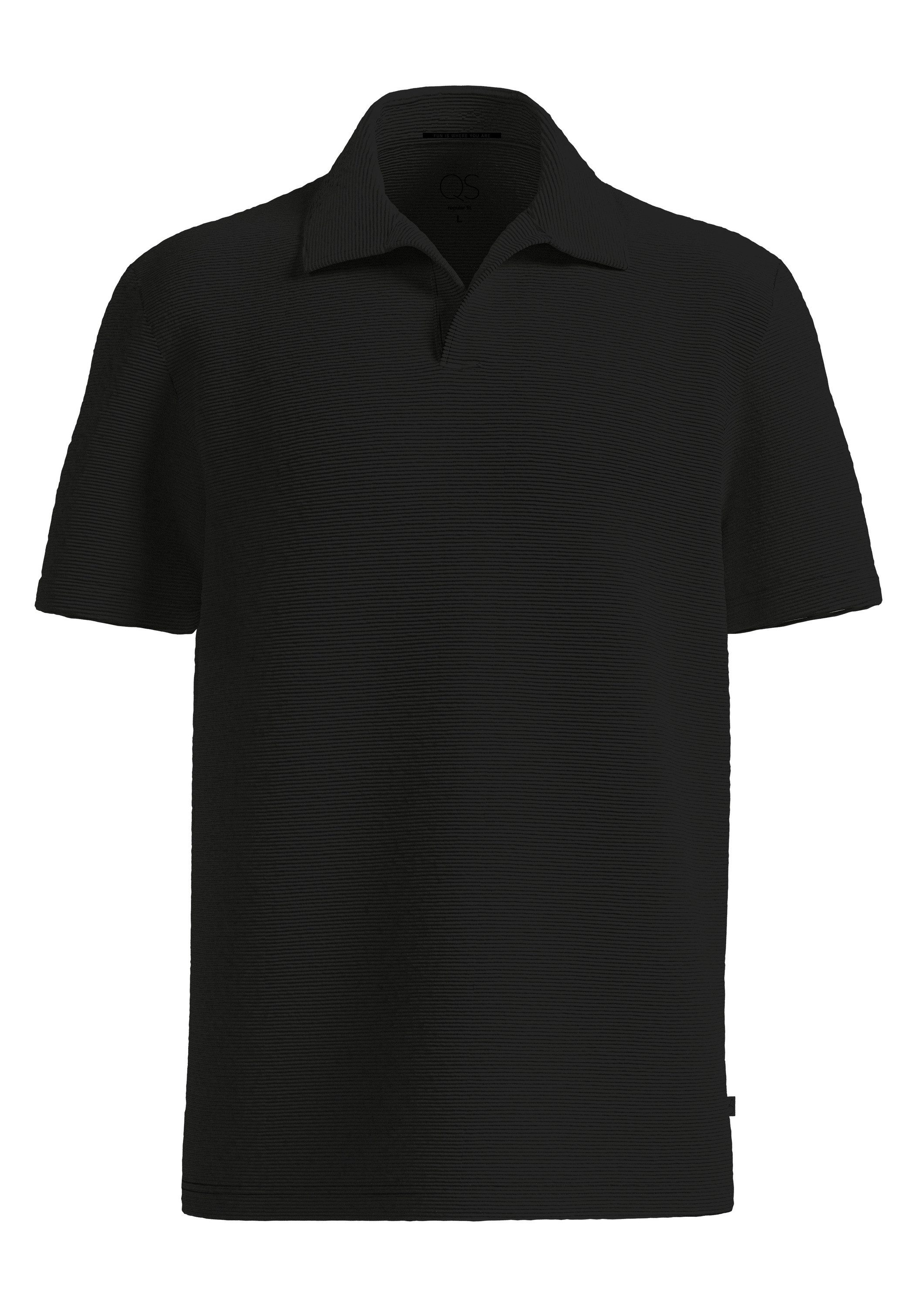 QS Kurzarmshirt Polo-Shirt Poloshirt mit Struktur