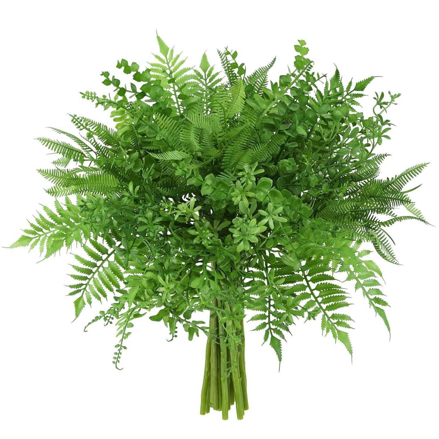 Kunstzweig Künstliche Farne 42-47cm 20 Stk. Grün, LuxusKollektion, Höhe 2 cm