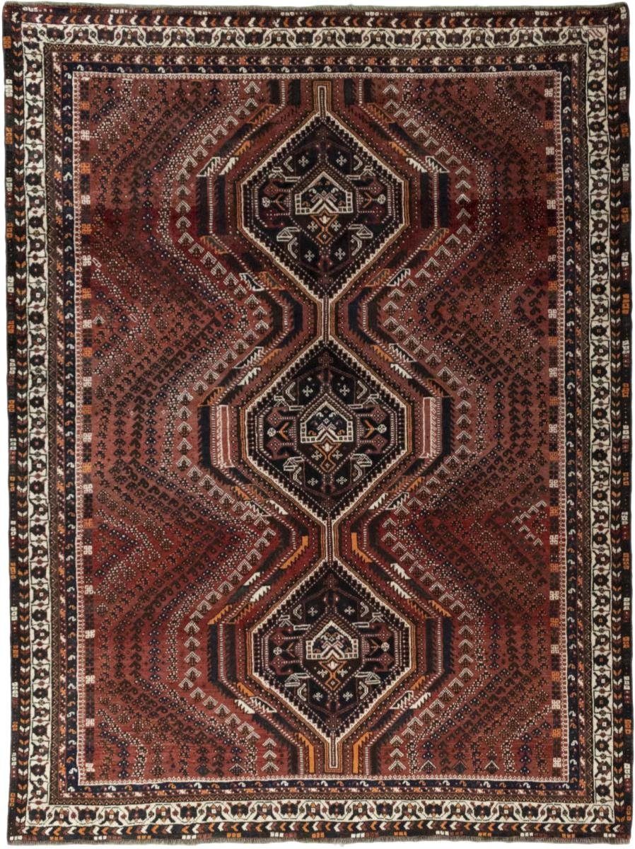 Orientteppich Shiraz 208x276 Handgeknüpfter Orientteppich / Perserteppich, Nain Trading, rechteckig, Höhe: 10 mm