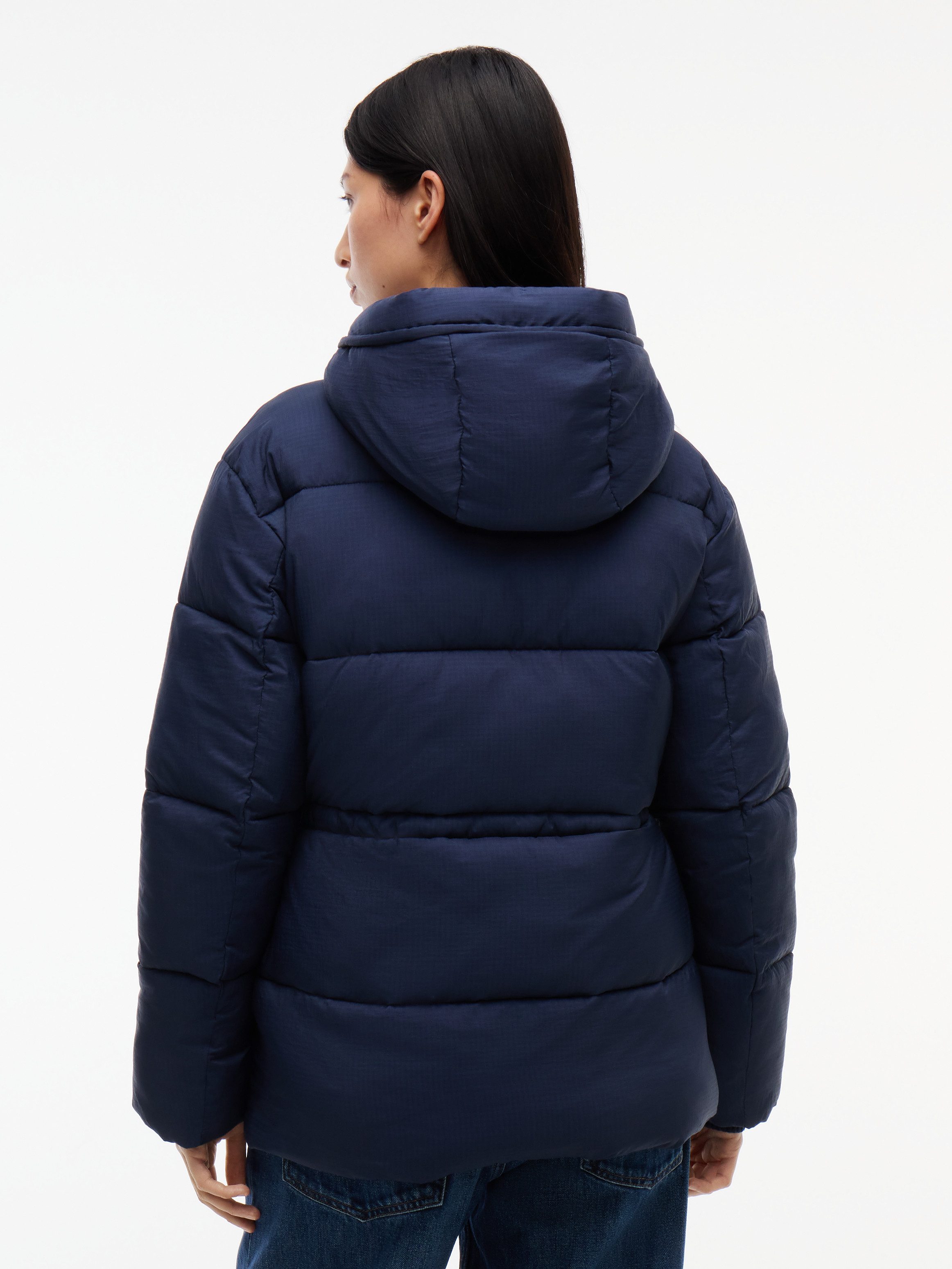 Tommy Jeans Steppjacke TJW HOODED MIDI PUFFER JACKET Kunstfaser – Bild 3 von 5