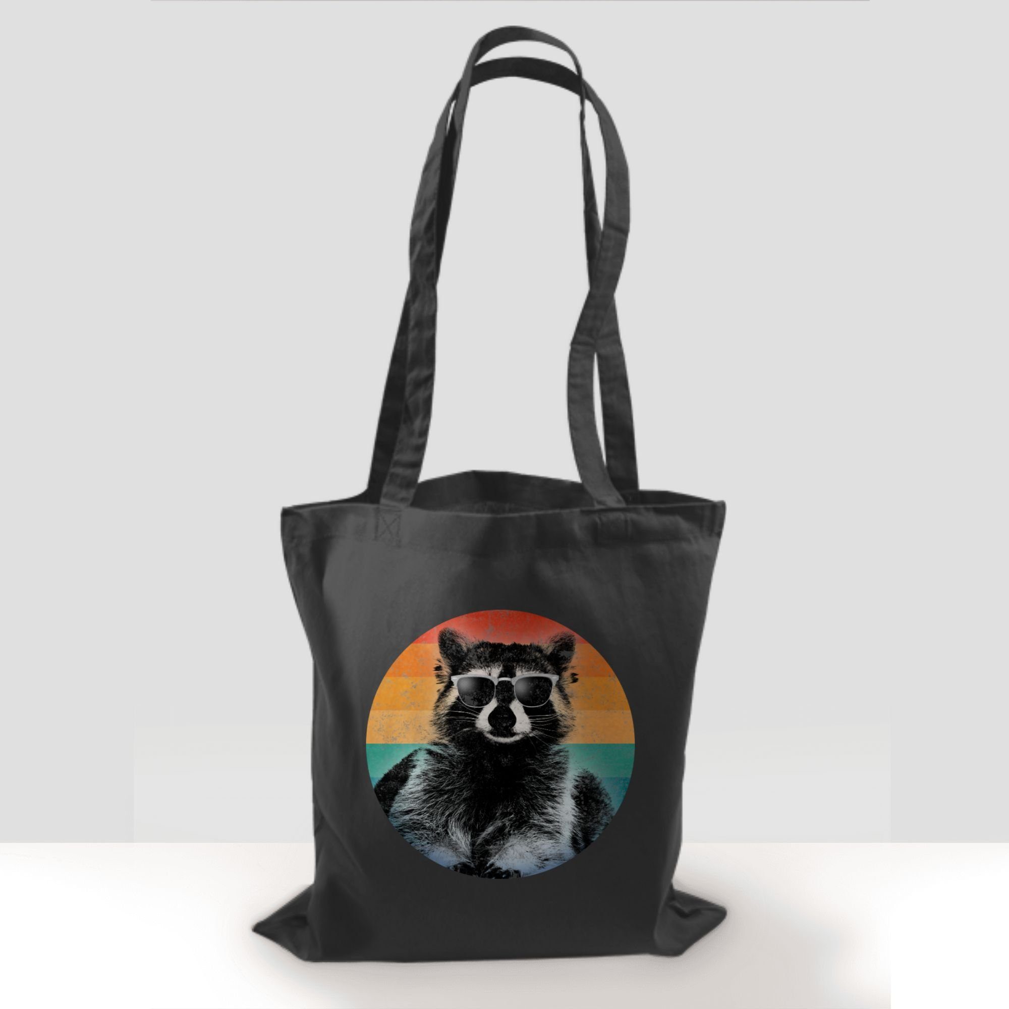 Shirtracer Umhängetasche Cooler Waschbär Raccoon, Vintage Retro