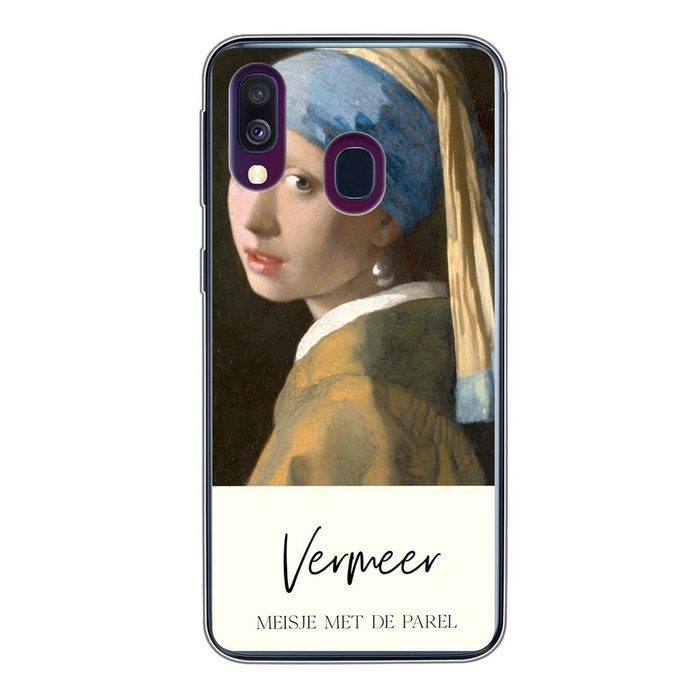 MuchoWow Handyhülle Das Mädchen mit dem Perlenohrring - Vermeer Handyhülle Samsung Galaxy A40 Smartphone-Bumper Print Handy