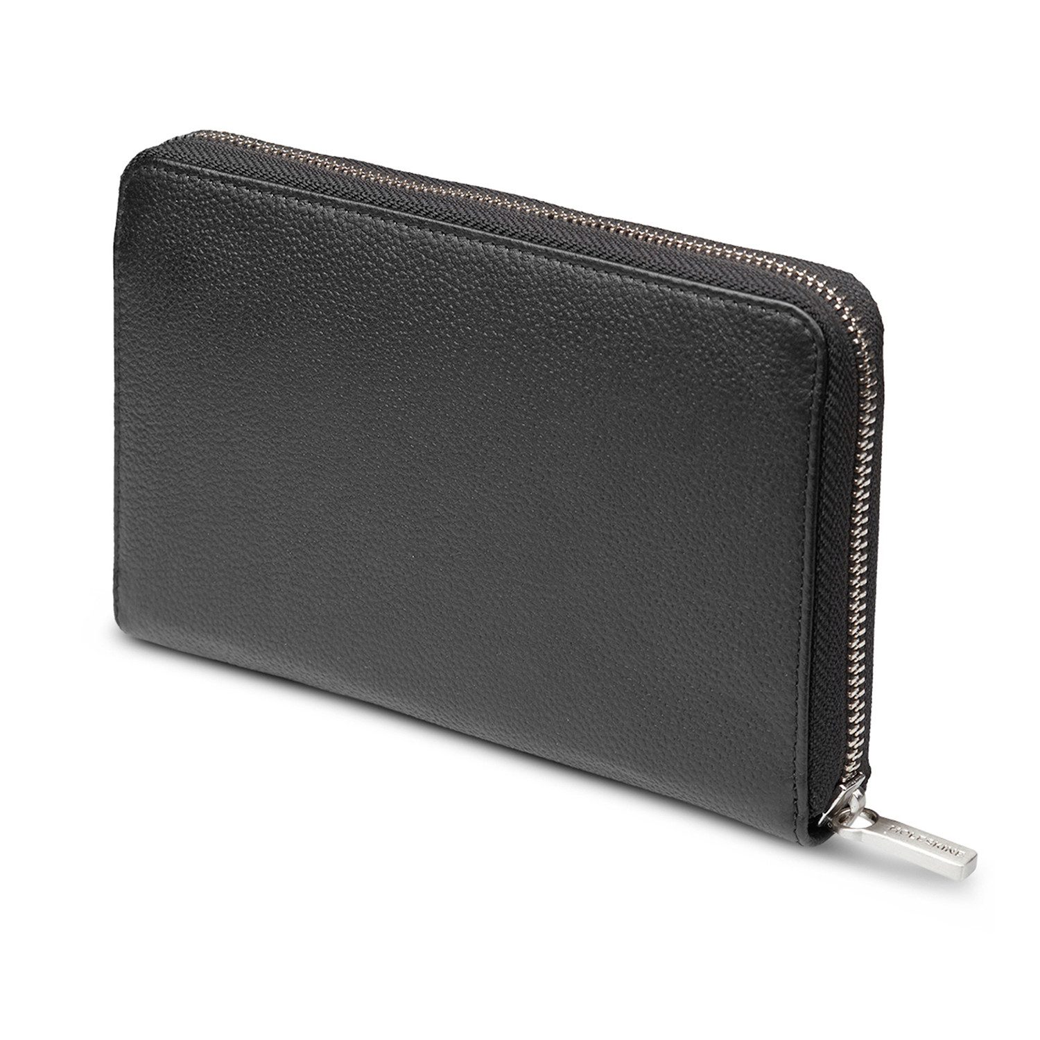 MOLESKINE Brieftasche, Lineage Brieftasche aus Leder mit Reißverschluss - Schwarz