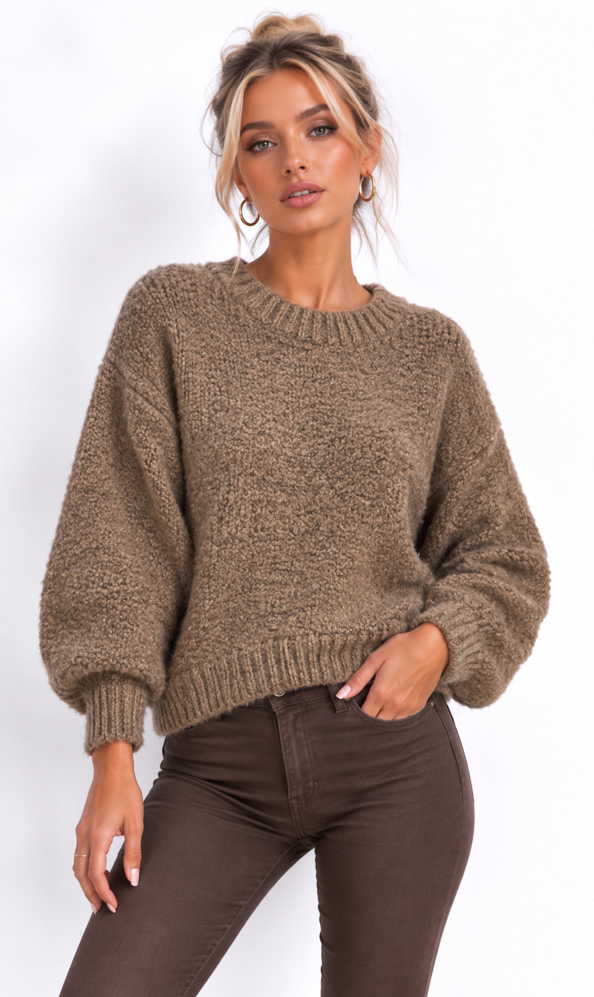 Worldclassca Strickpullover WORLDCLASSCA Damen Strickpulllover Basic Rundhals Weicher Pullover Neue Kollektion - Stilvolle und gemütliche Strickmode für Damen