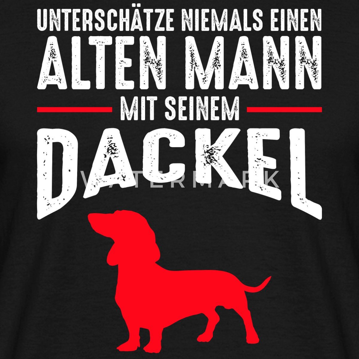 Spreadshirt T-Shirt Alter Mann Dackel Papa Lustiger Spruch Dackelbesitzer H günstig online kaufen
