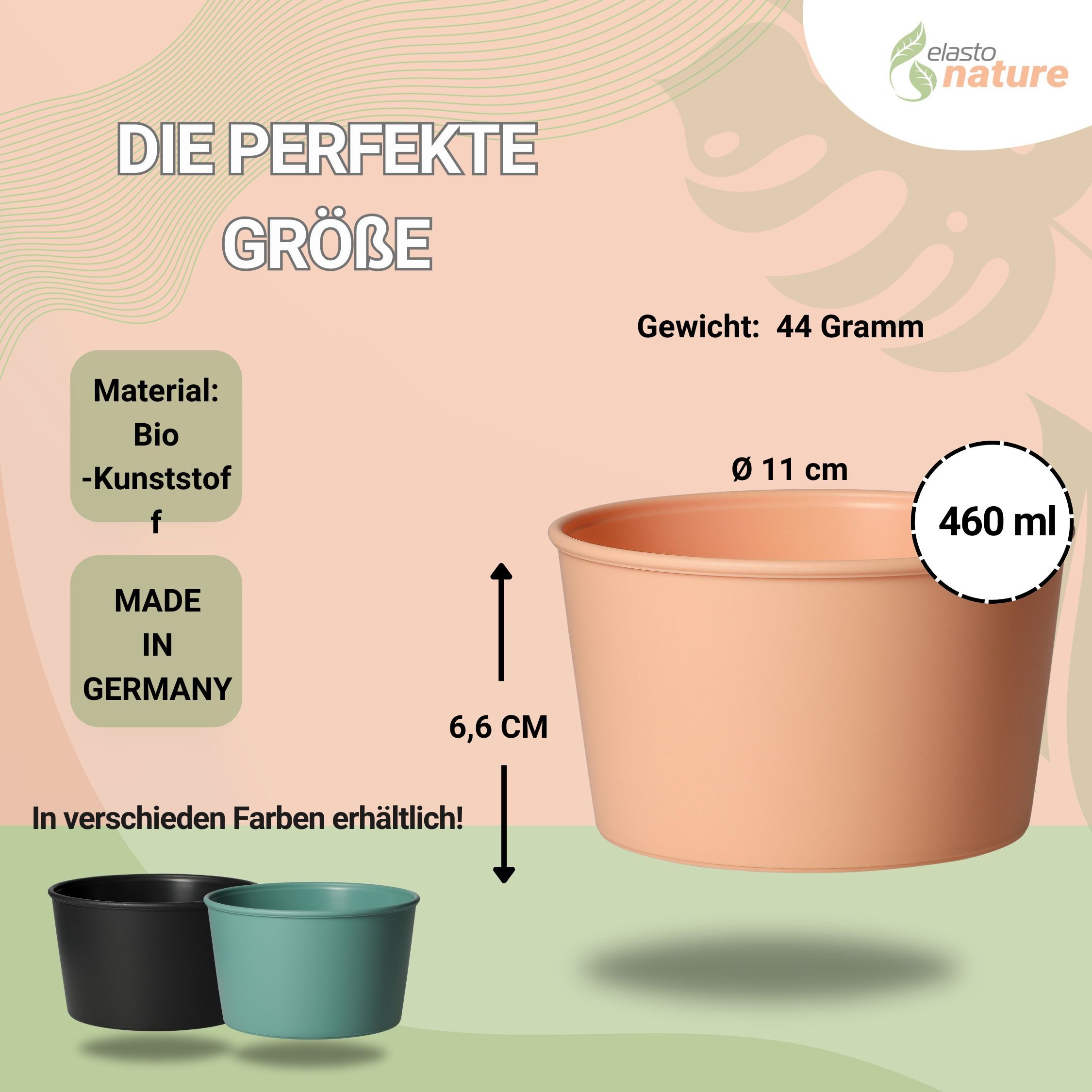 elasto Becher Mehrwegbecher 'ToGo' 460 ml umweltfreundlicher Becher