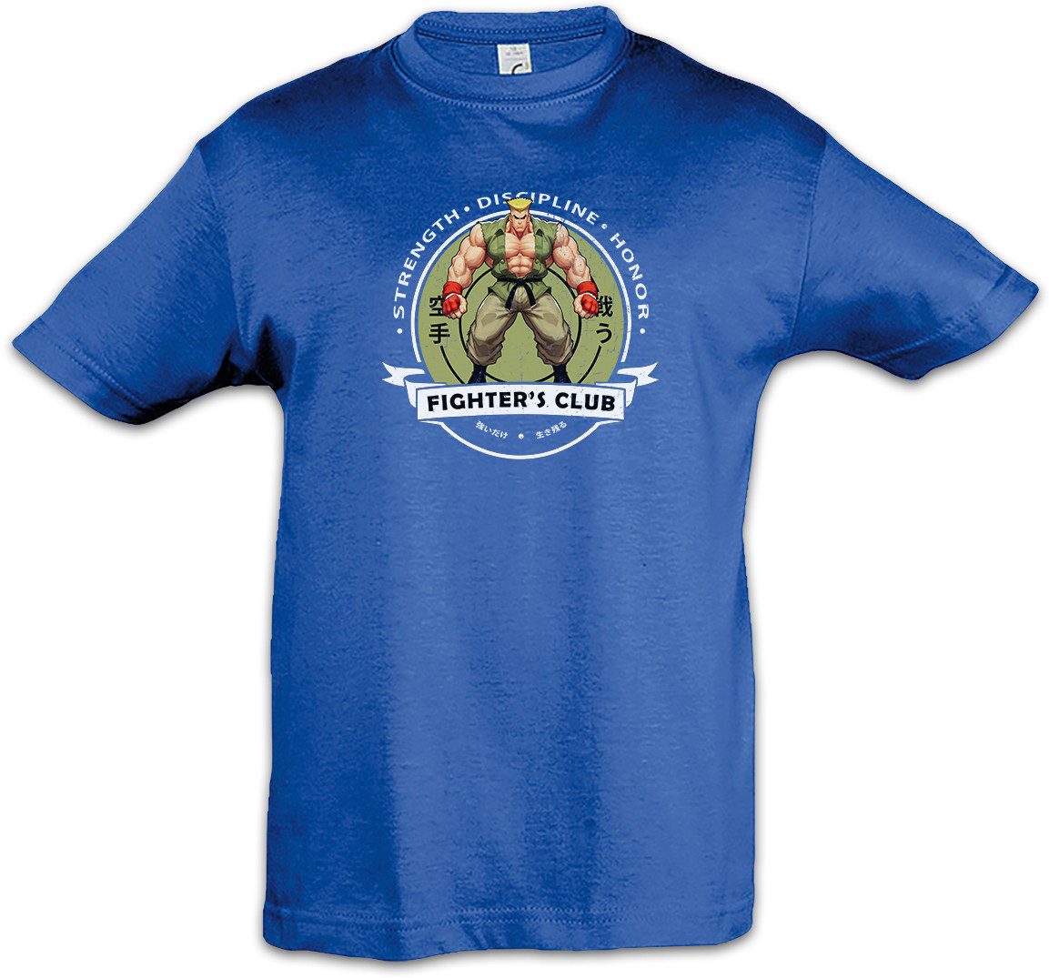Print-Shirt Fighter's Club Guile II Kinder T-Shirt Fighter SF Karate Hadouken Ryu