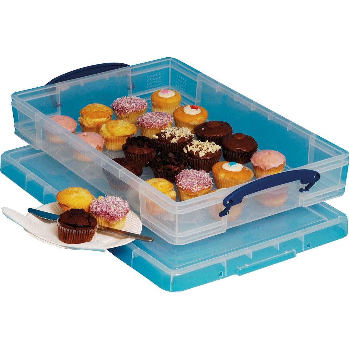 Really Useful Box Archivcontainer Box Aufbewahrungsbox 10,0 l transparent 34,0 x 52,0 x 8,5 cm