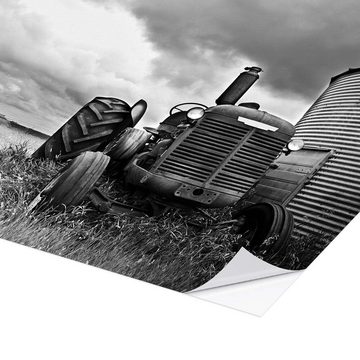 Posterlounge Wandfolie Editors Choice, melancholischer Traktor, Fotografie