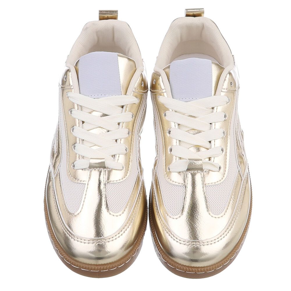 Ital-Design Damen Low-Top Freizeit Sneaker (88843644) Flach Sneakers Low in Gold – Bild 4 von 5