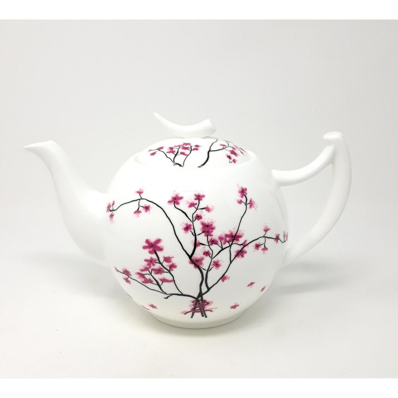 TeaLogic Teekanne Cherry Blossom, B:15cm L:25cm Weiß Porzellan H:16cm