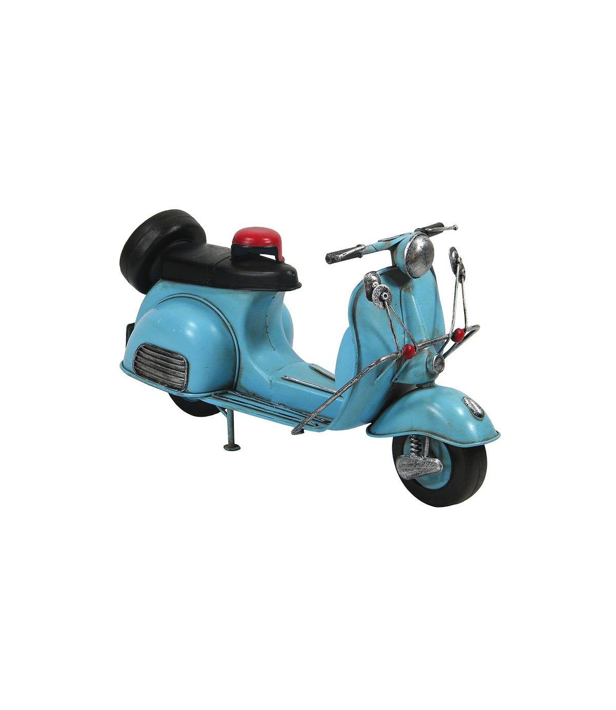 AnticLine Modellmotorrad Antic Line Nostalgie Motorroller Roller Blau Metall L= 29cm SEB_17512