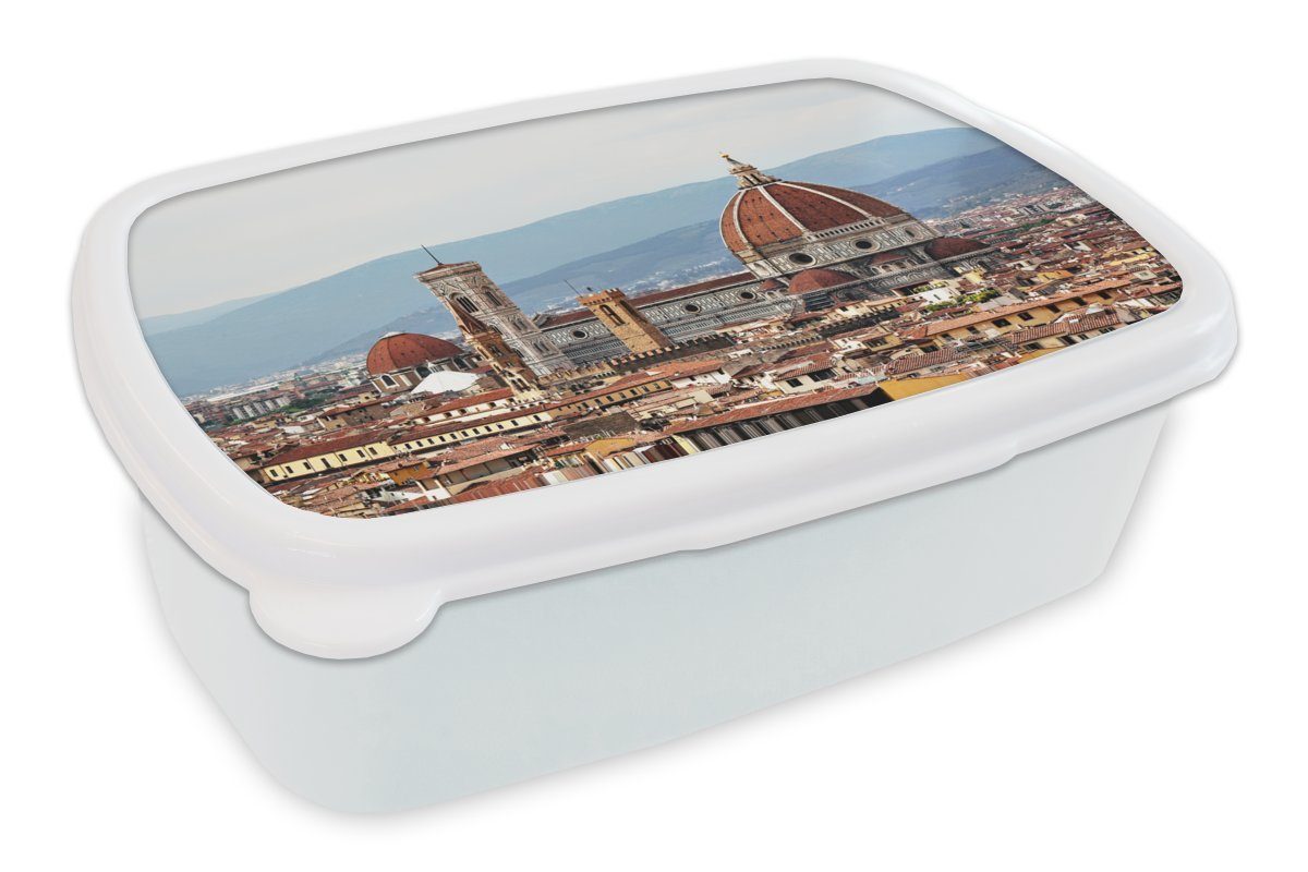 (2-tlg), und Mädchen - Jungs weiß - Italien MuchoWow für Florenz, Erwachsene, für Architektur Kunststoff, Lunchbox und Kinder Brotdose, Brotbox