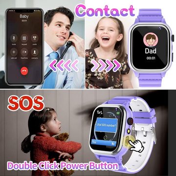 JUBUNRER Smartwatch (Android iOS), Kinder telefon schrittzähler kalorien weihnachten geburtstagsgeschenke