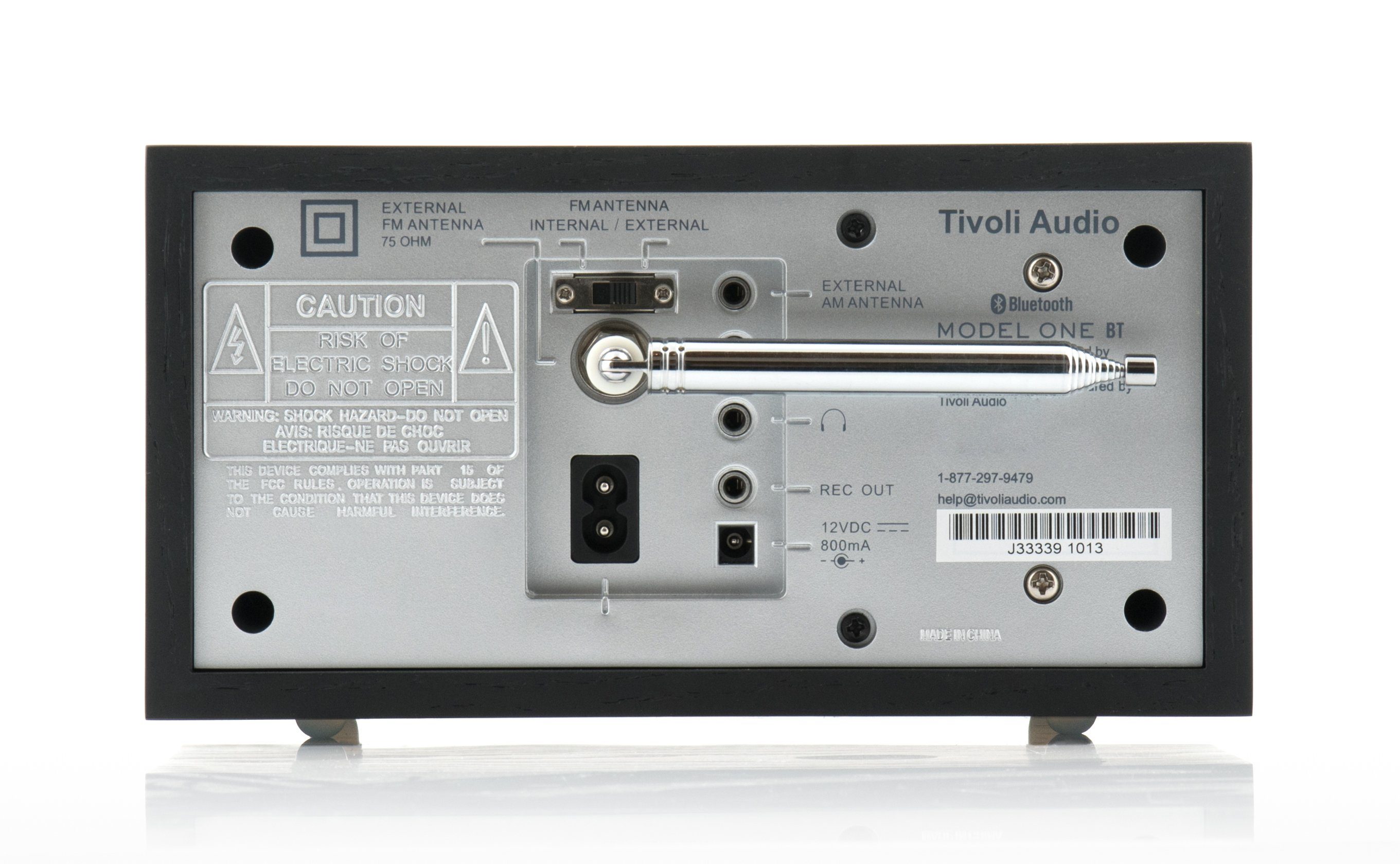 Model UKW-Radio Audio Tivoli Retro-Optik, Tisch-Radio, Bluetooth, Küchen-Radio) (FM-Tuner, Echtholz-Gehäuse, BT Schwarz/Silber One