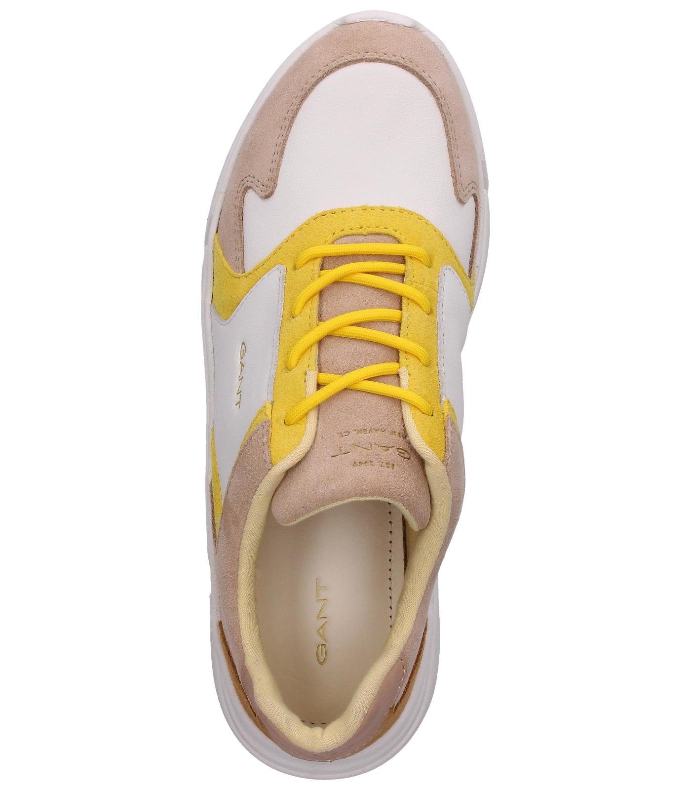 Gant Sneaker Sneaker Gelb Leder Weiß