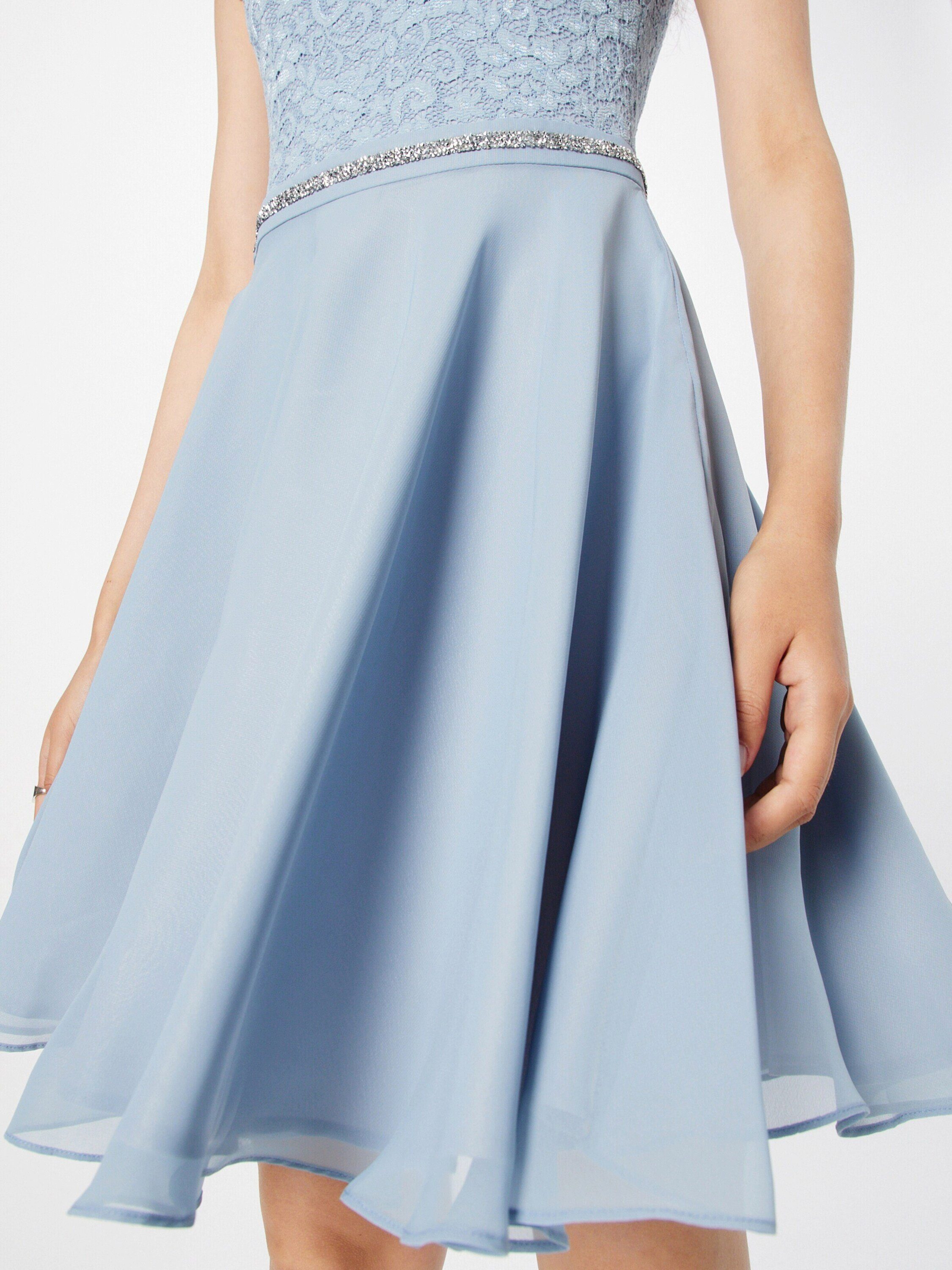 SWING Cocktailkleid (1-tlg) Falten, Spitze dust blue