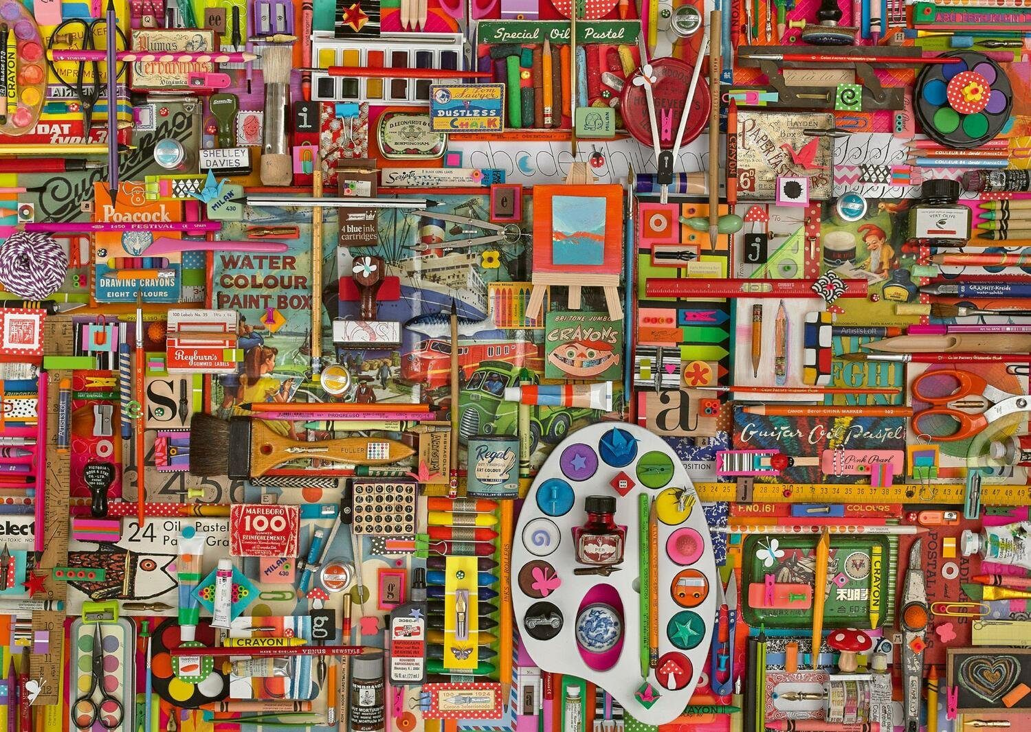 Puzzle Puzzle Künstlermaterialien 1.000 Vintage 1000 Puzzleteile Schmidt Spiele Teile,